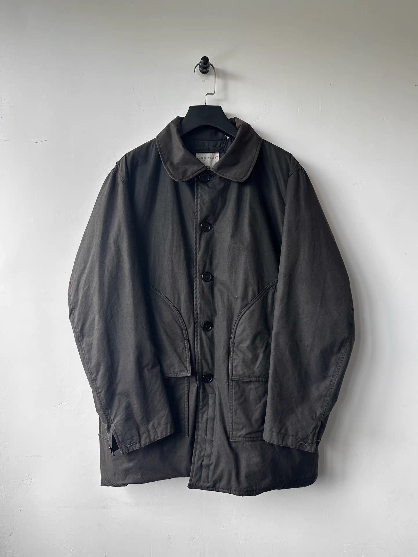 Helmut Lang Black Button-Up Collared Jacket Size US M / EU 48-50 / 2 - 1 Thumbnail