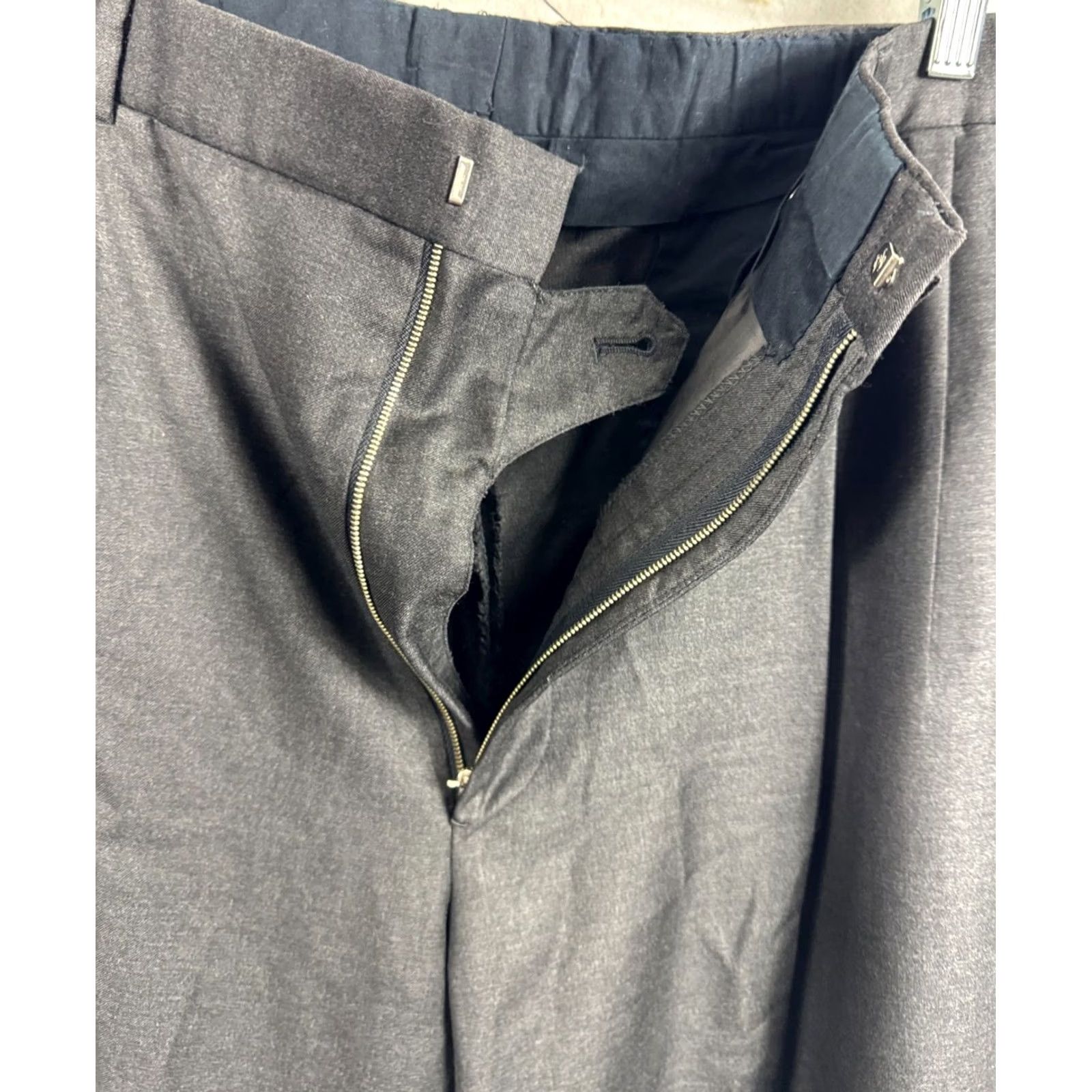 Brooks Brothers Brooks Brothers Golden Fleece Dress Pants Hand Tailored Men Wool Black Cuff 35x32 Size US 35 - 5 Thumbnail
