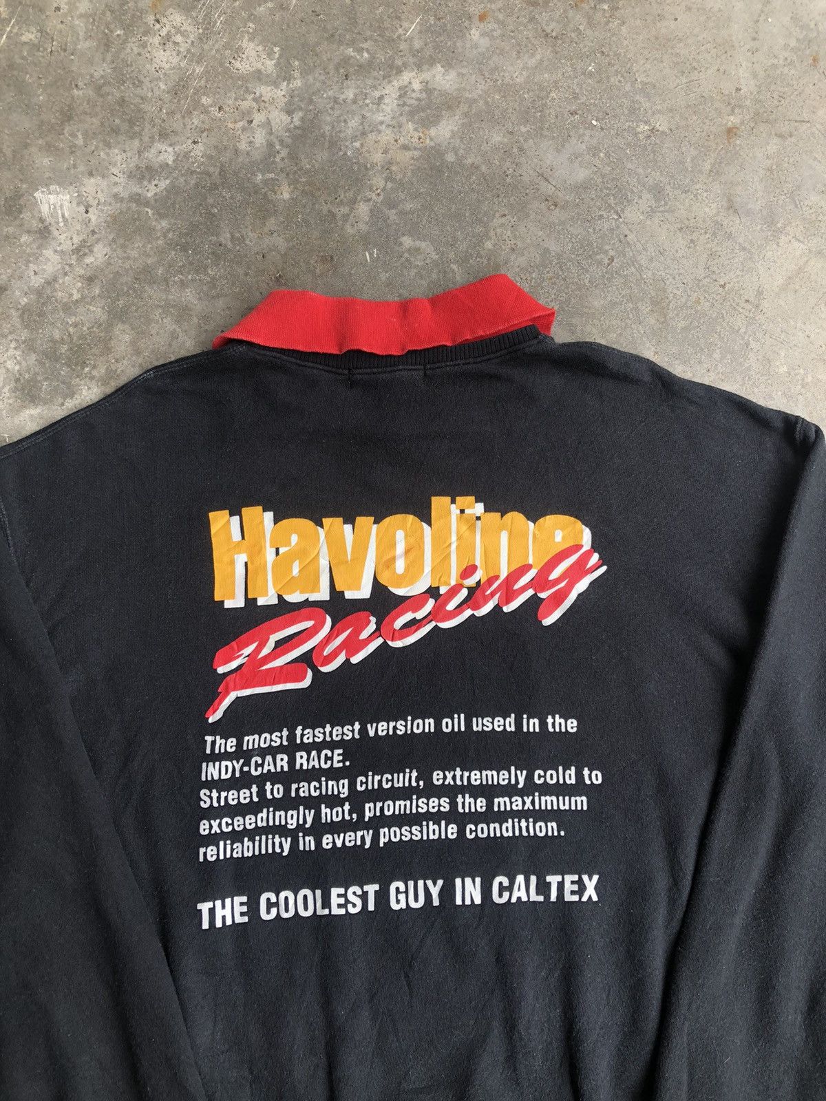 Vintage 💥Vintage Caltex Havoline Racing Big Logo Poem Sweatshirt Size US M / EU 48-50 / 2 - 12 Thumbnail