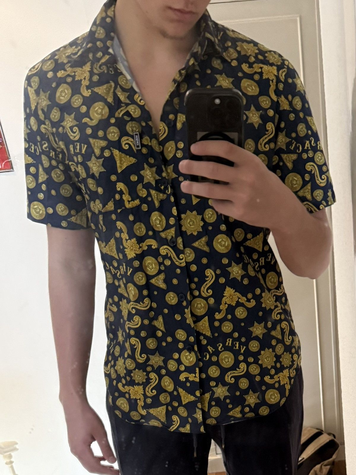 Versace Versace Style Baroque Shirt – Size 40 (Unisex) Size US XXS / EU 40 - 2 Thumbnail