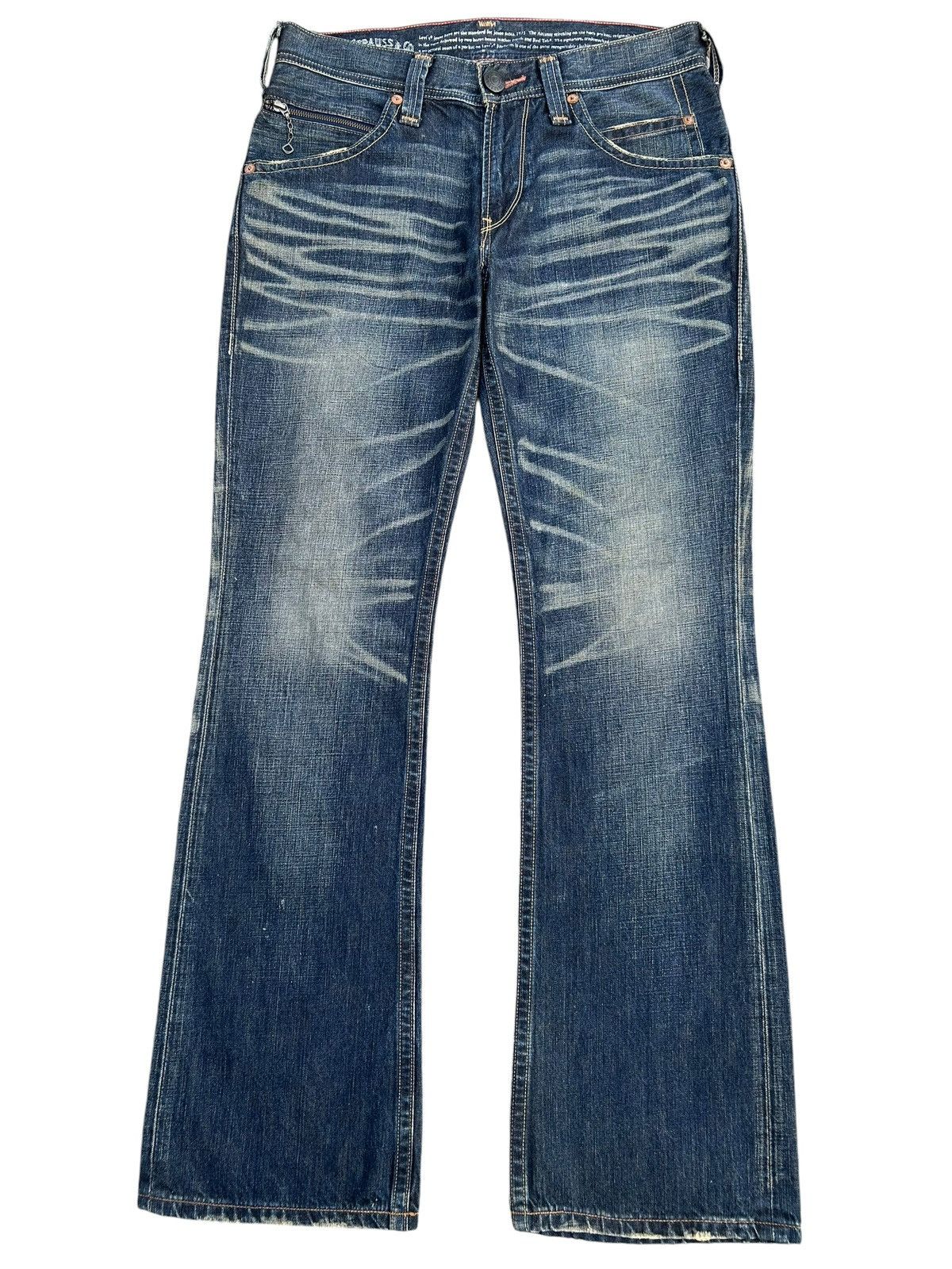 Kapital Flare Vintage Levis Hippies Style Distressed Denim Jeans Size US 34 / EU 50 - 3 Thumbnail
