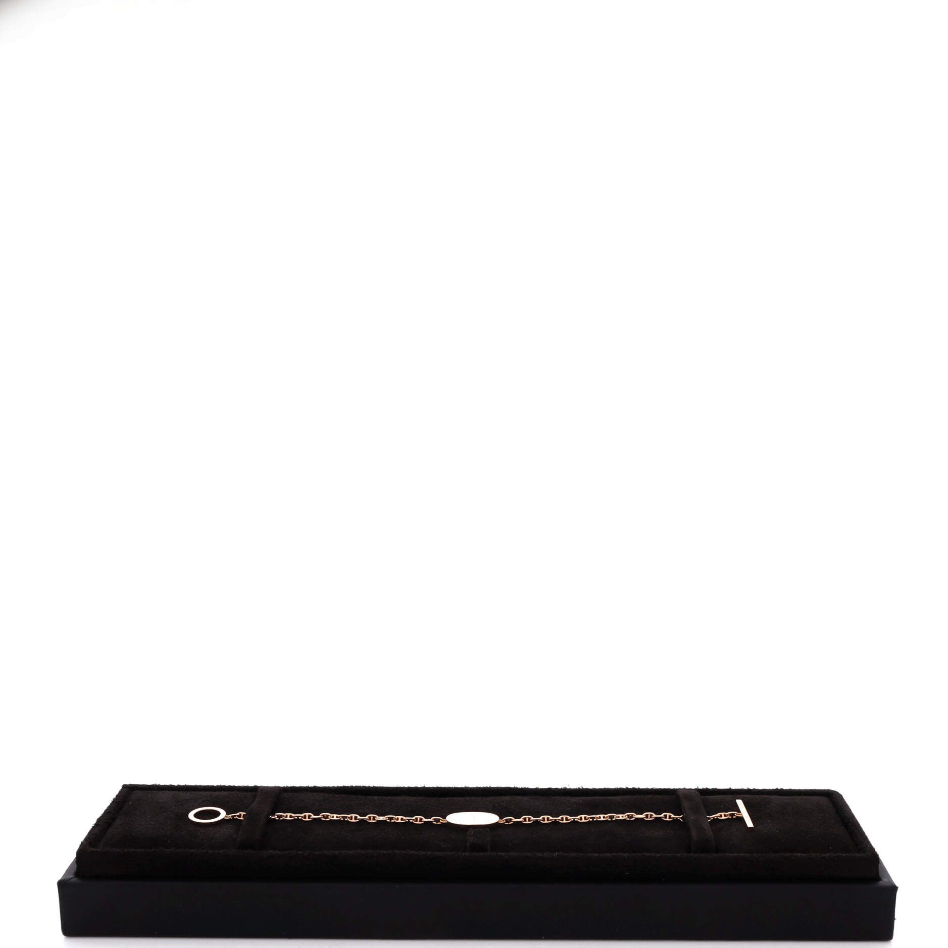 Hermes Chaine d'Ancre Verso Bracelet 18K Rose Gold with Ceramic Size ONE SIZE - 1 Thumbnail