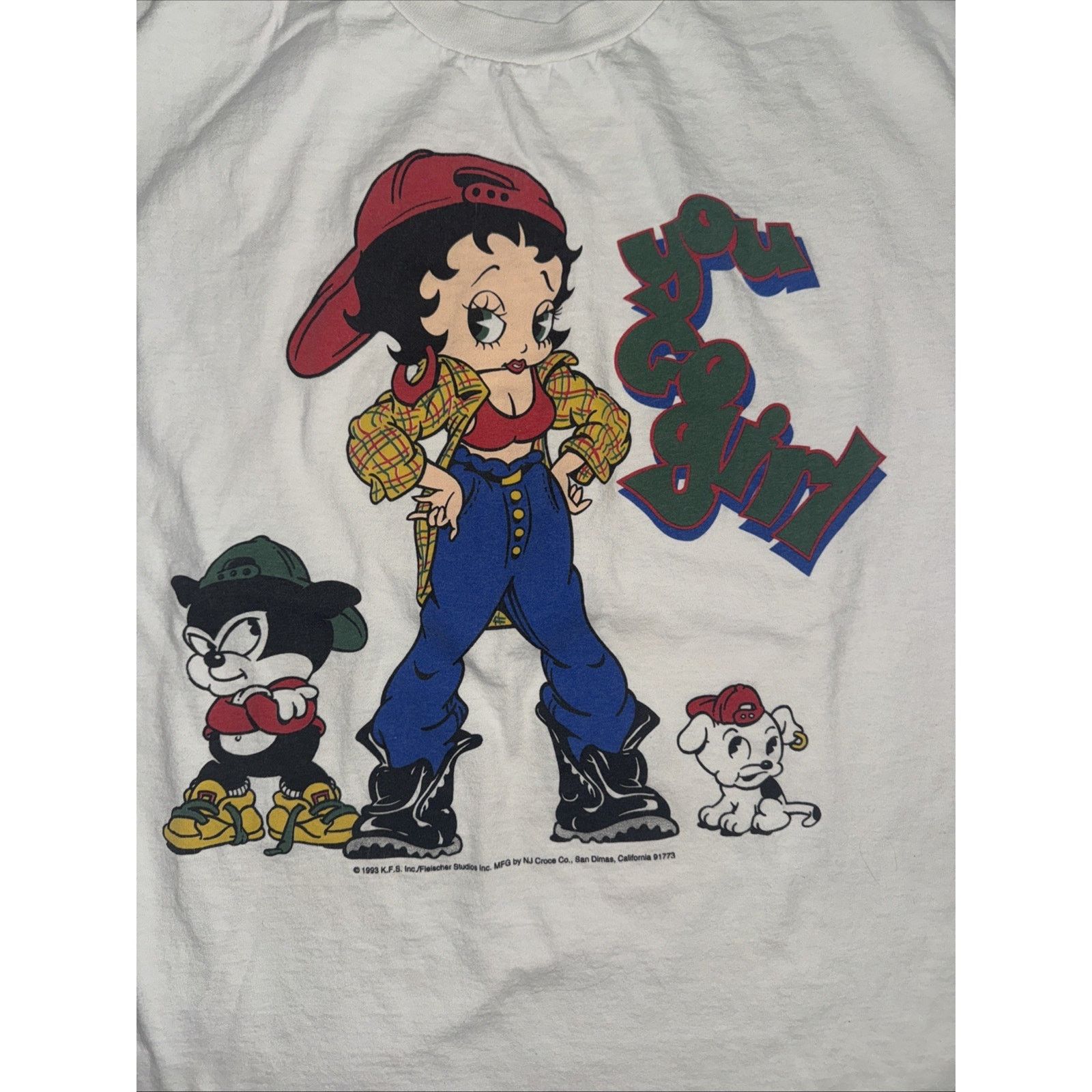 Vintage Vintage Betty Boop T-Shirt XL 22x28 Dog Cartoon 90s Size US XL / EU 56 / 4 - 2 Thumbnail
