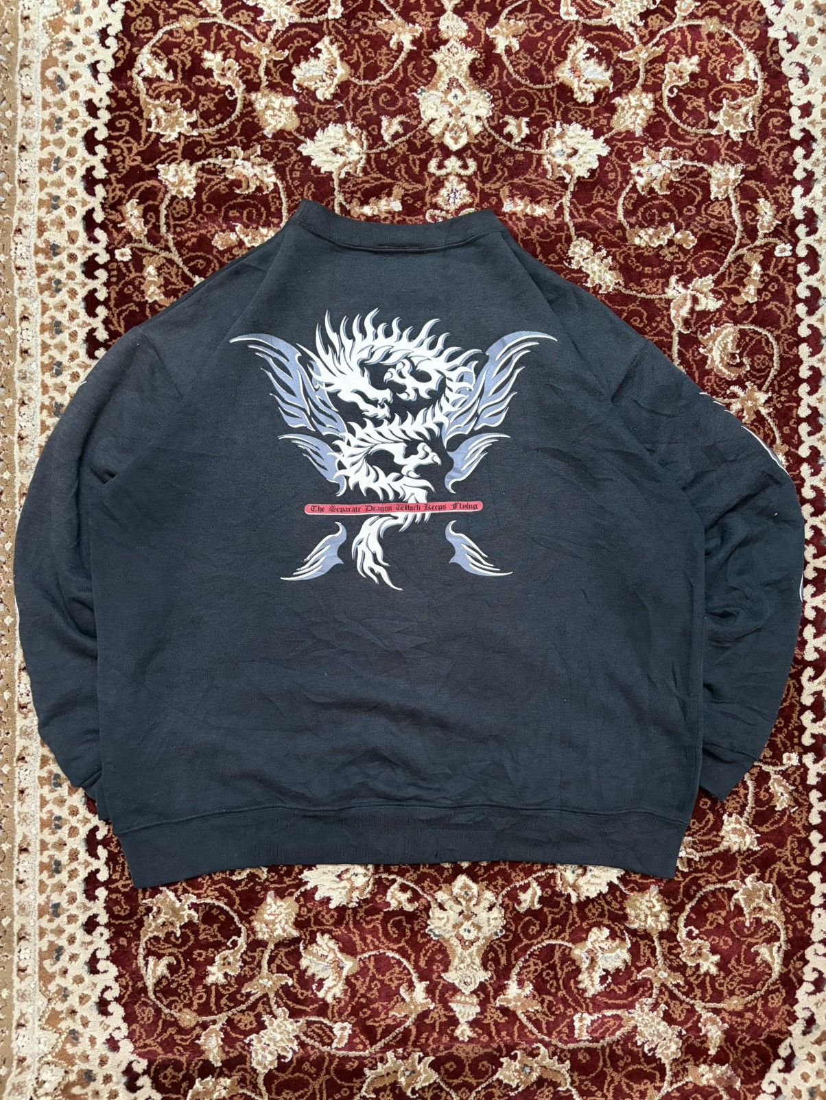 Hall Of Fame Vintage Hall of Fame Tribal Dragon Sweatshirt Y2K Style Size US L / EU 52-54 / 3 - 2 Thumbnail