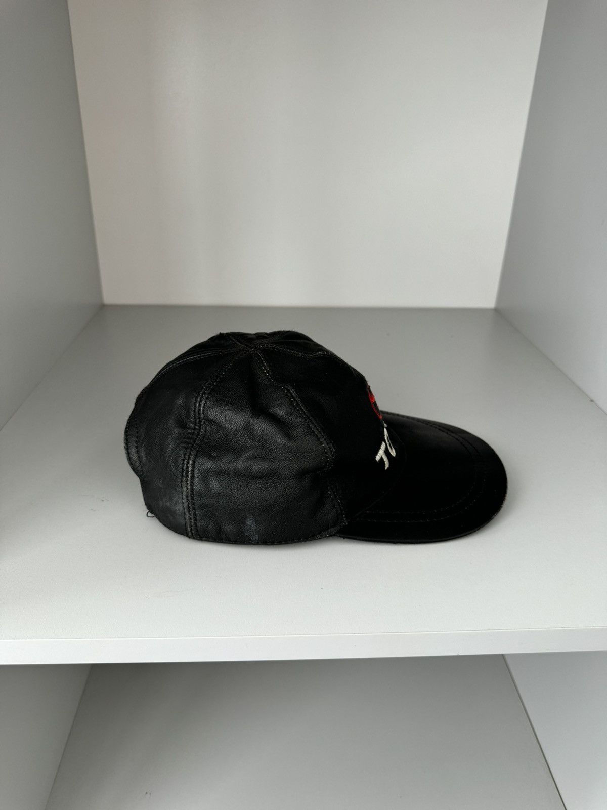 Leather Toyota Racing Vintage Logo Leather Cap Size ONE SIZE - 6 Thumbnail