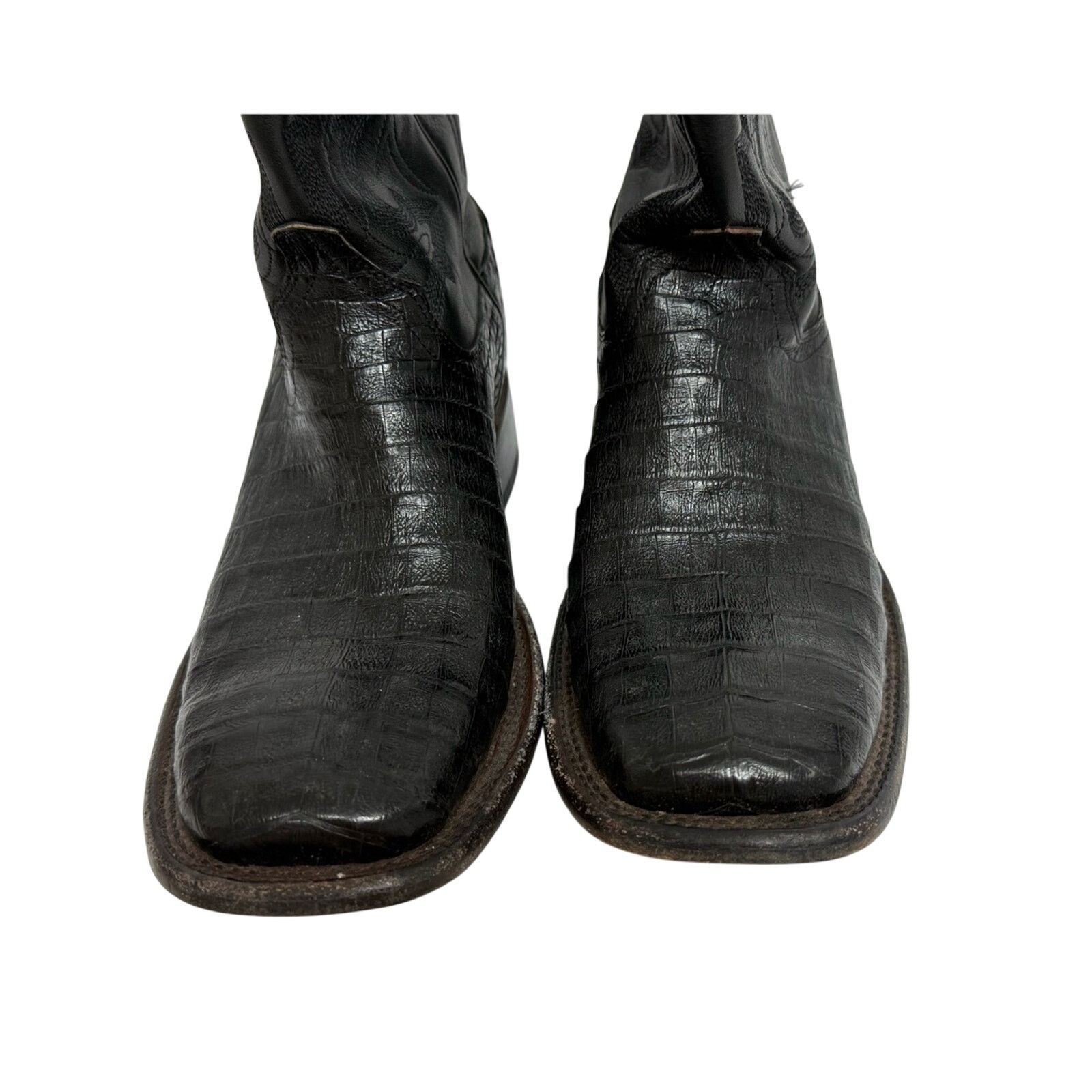 Tecovas Tecovas Midnight William Men's 8.5D Caiman Toe Cowboy Boots Size US 8.5 / EU 41-42 - 6 Thumbnail