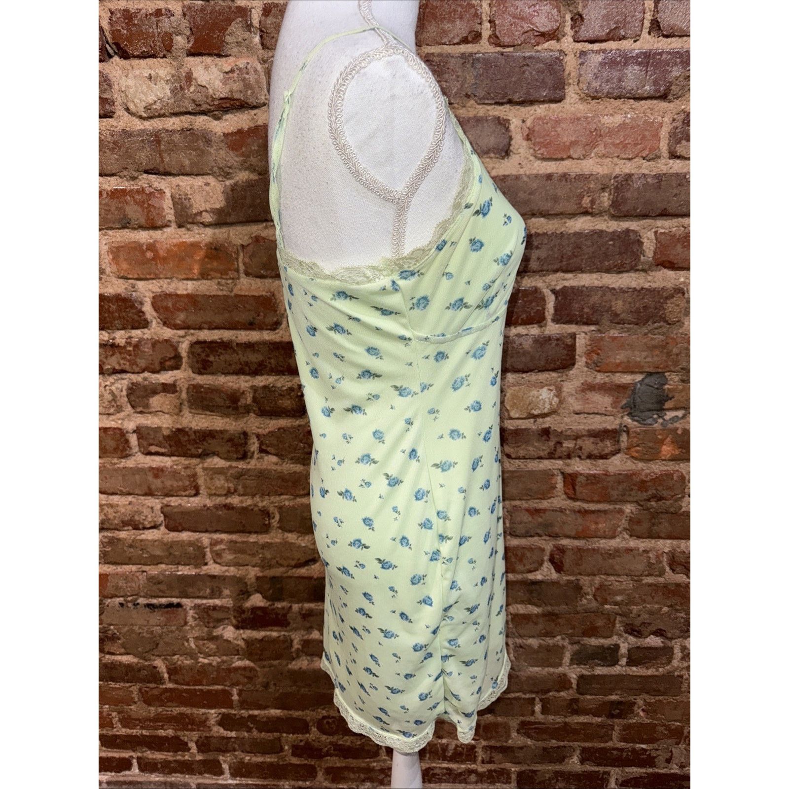 Target Basics Wild Fable Coquette Fairy Mesh Green Floral Slip Dress Sz M Size M / US 6-8 / IT 42-44 - 4 Thumbnail