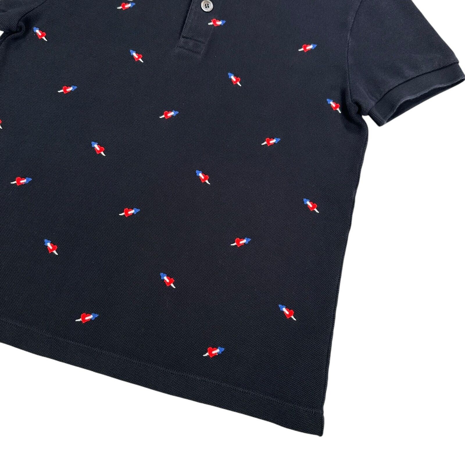 Gucci Gucci Size S Polo Shirt Navy Arrow/Heart Logo Taped Collar Size US S / EU 44-46 / 1 - 8 Thumbnail
