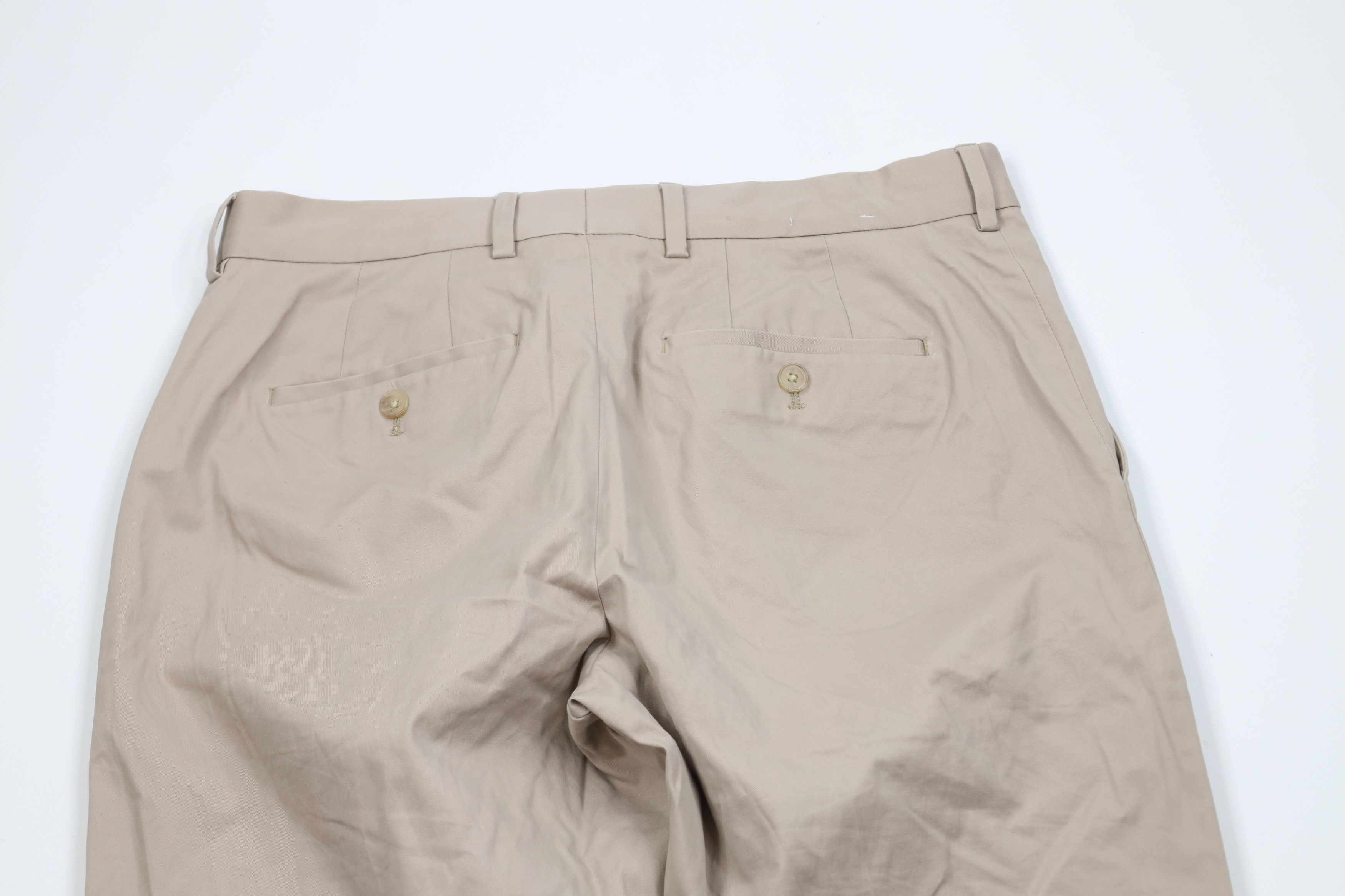 Express Express Agent Stretch Wide Leg Chino Pants Trousers Beige Size US 31 - 12 Thumbnail