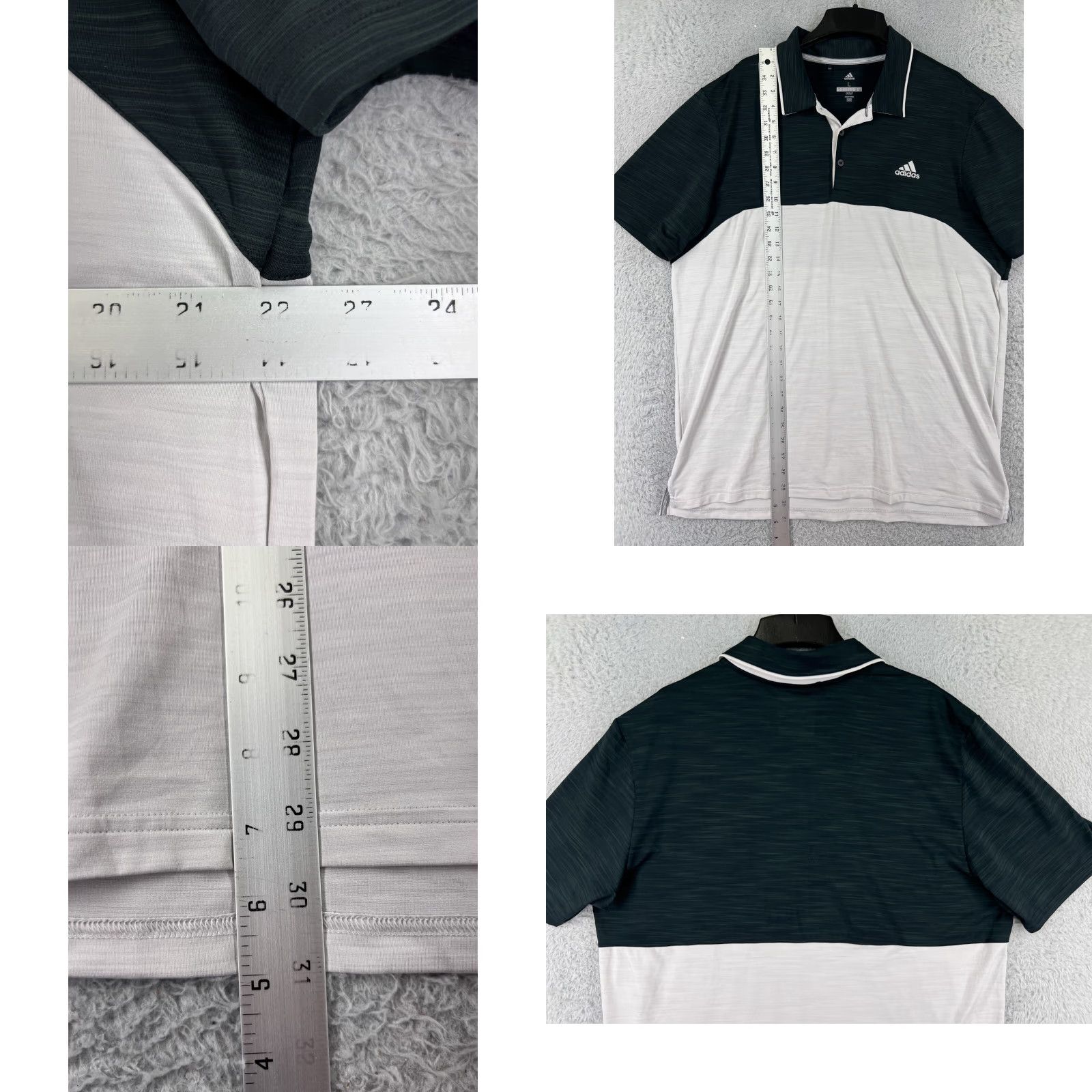 Adidas adidas Golf Polo Shirt Mens L Gray Black 100% Polyester Polo Golf Size US L / EU 52-54 / 3 - 9 Thumbnail