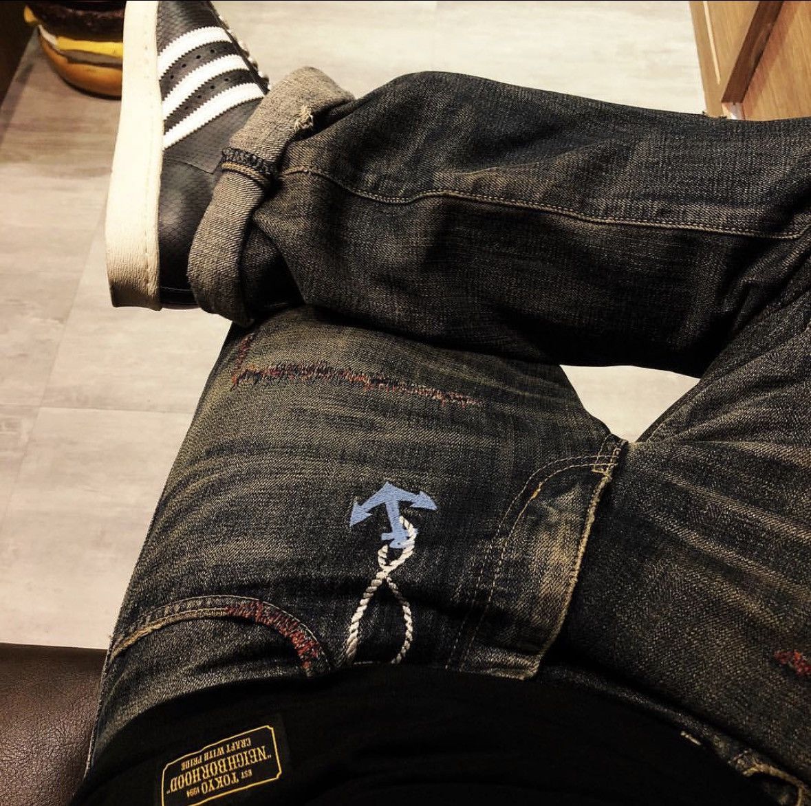 Neighborhood NBHD NEIGHBORHOOD 09ex Anchor Savage Denim Jeans Size US 36 / EU 52 - 6 Thumbnail