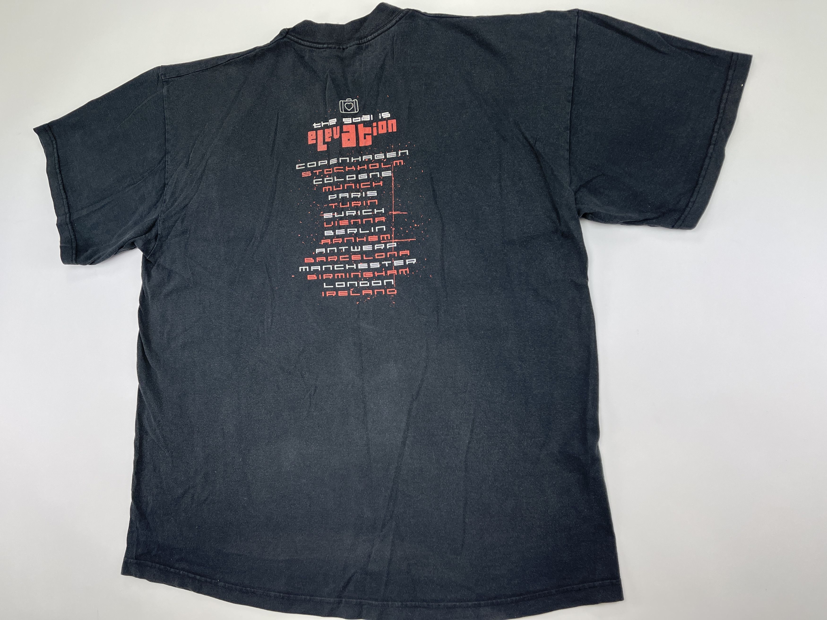 Band Tees Vintage U2 The Goal Is Elevation t-shirt, 2001, 90s Rock XL Size US XL / EU 56 / 4 - 10 Thumbnail