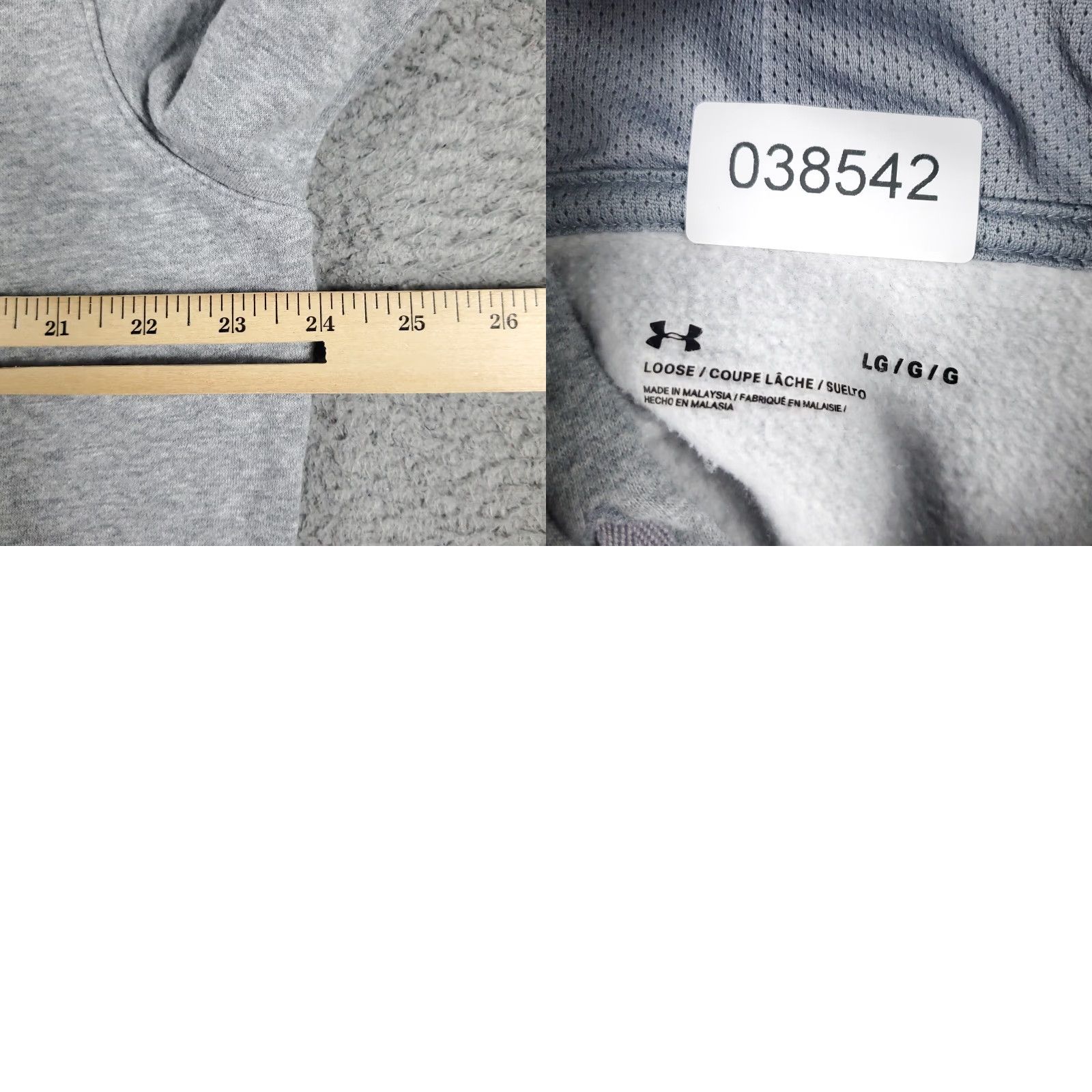 Under Armour Under Armour Hoodie Mens Large Gray Pullover Sweatshirt Fleece Long Sleeve Size US L / EU 52-54 / 3 - 8 Thumbnail