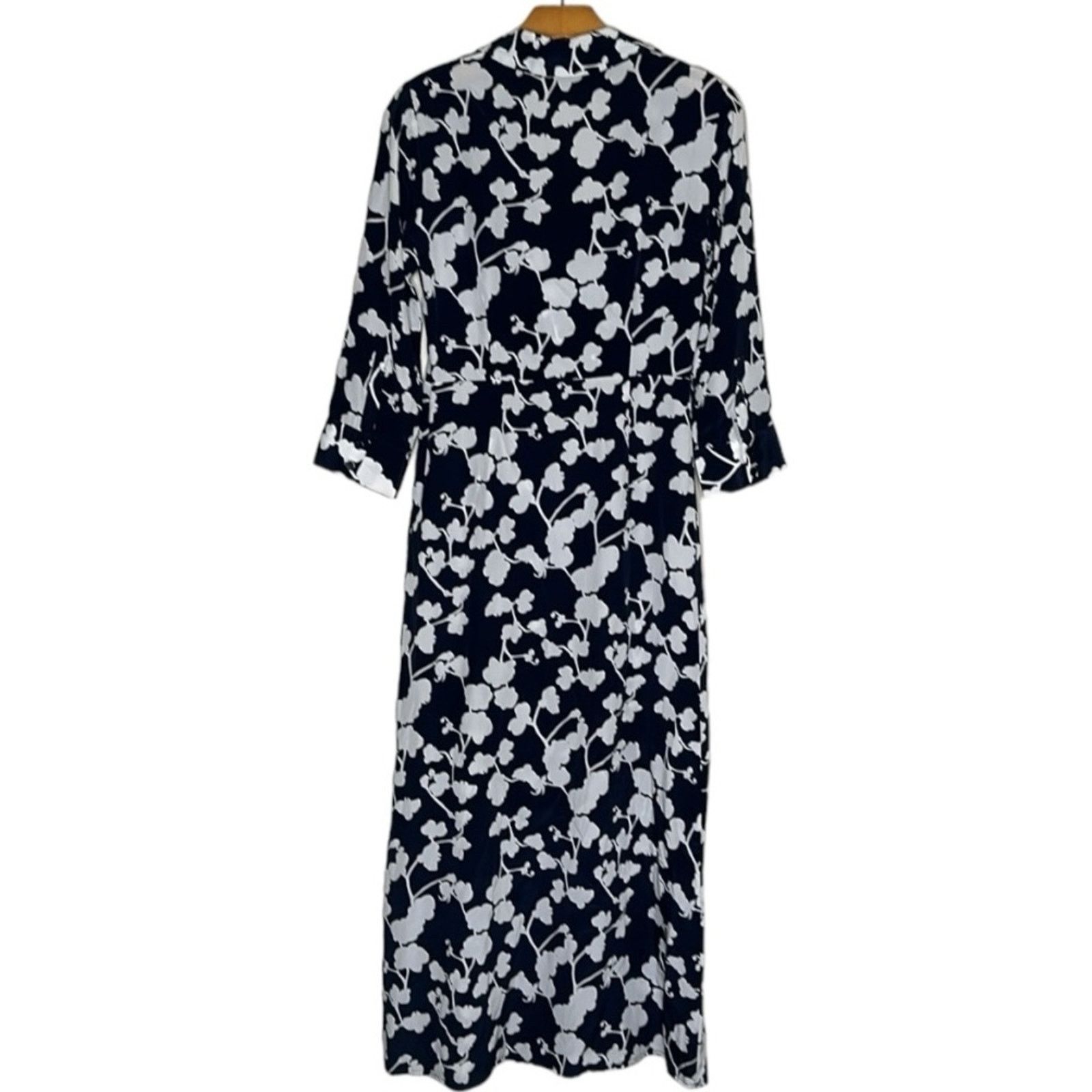 NWOT Diane Von Furstenberg Silk Faux Wrap Dress Floral Sz 6