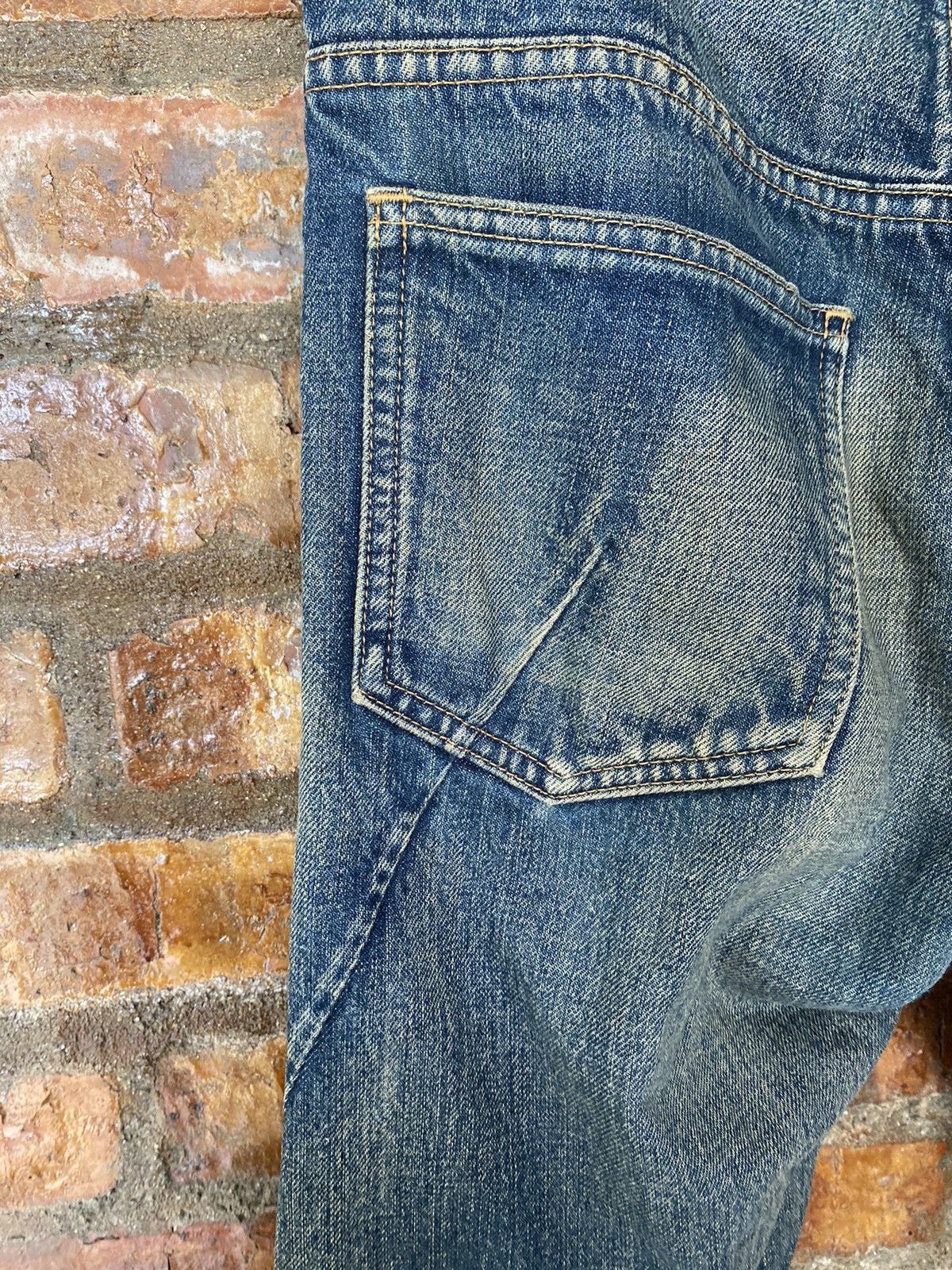 Kazuyuki Kumagai Attachment Indigo Wash and Rusty faded denim Size US 31 - 14 Thumbnail