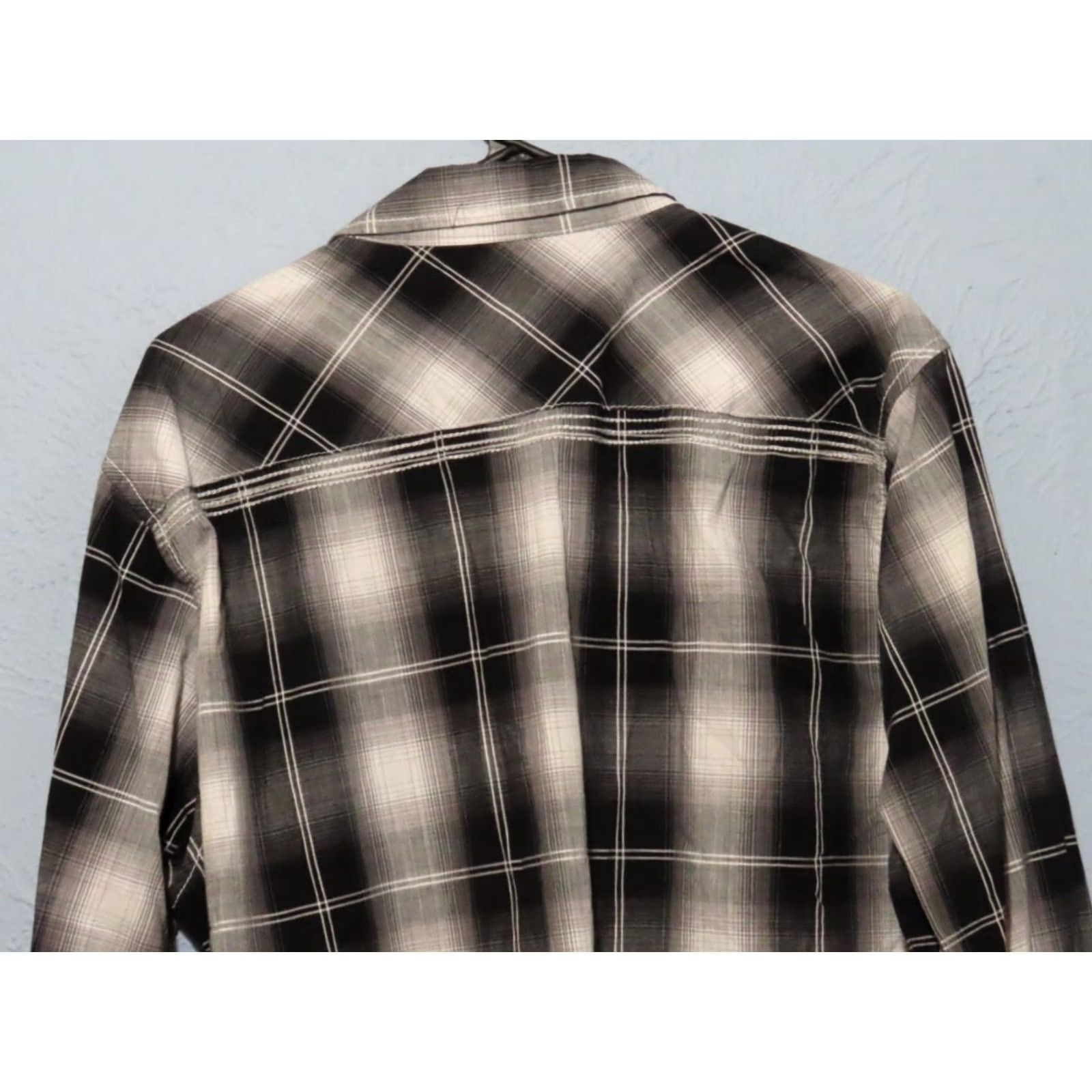 BKE BKE Buckle Shirt XL Black Plaid Embroidered Long Sleeve Button-Up Casual Men Standard Fit Snap Pocket Size US XL / EU 56 / 4 - 8 Thumbnail