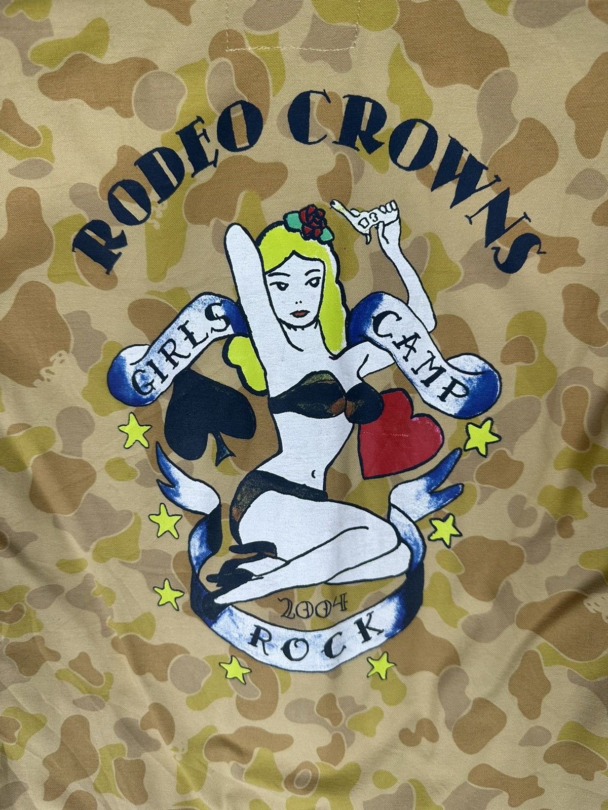 If Six Was Nine × Japanese Brand Vintage Camo Rodeo Crowns Girl Camp Rock 2004 Denim Jacket Size US M / EU 48-50 / 2 - 2 Thumbnail