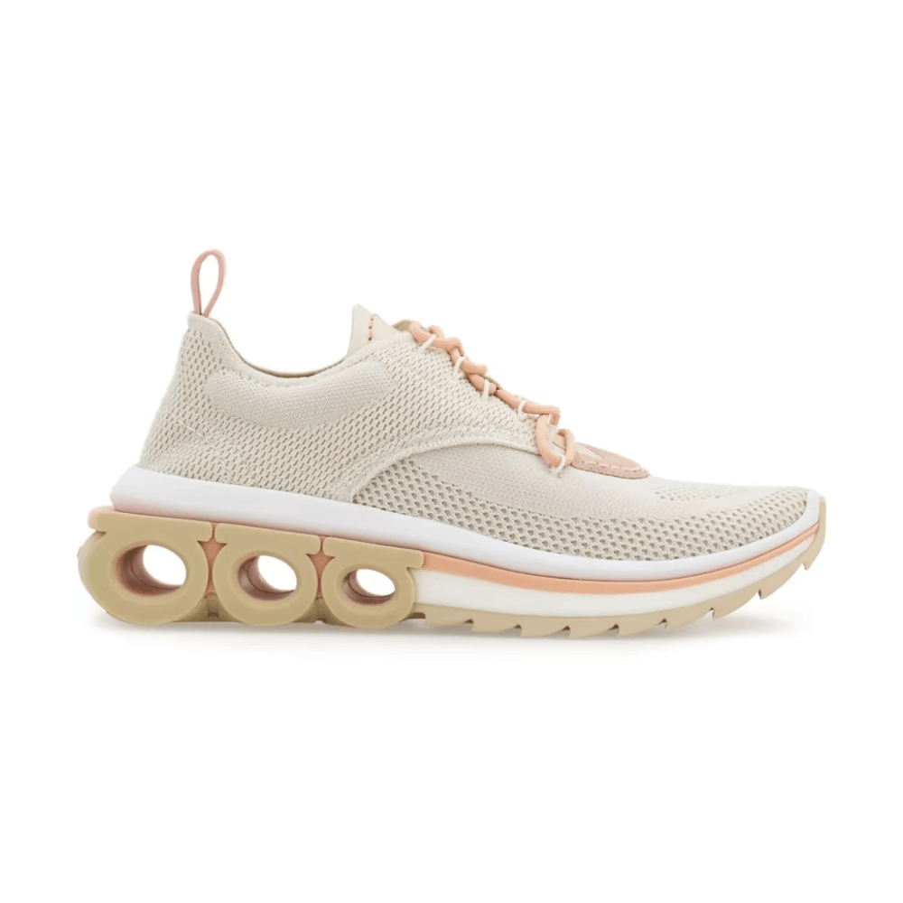 Salvatore Ferragamo o1s1rm0924 Nima Low-Top Sneakers in Mascarpone/Pink Size US 5.5 / IT 35.5 - 1 Thumbnail