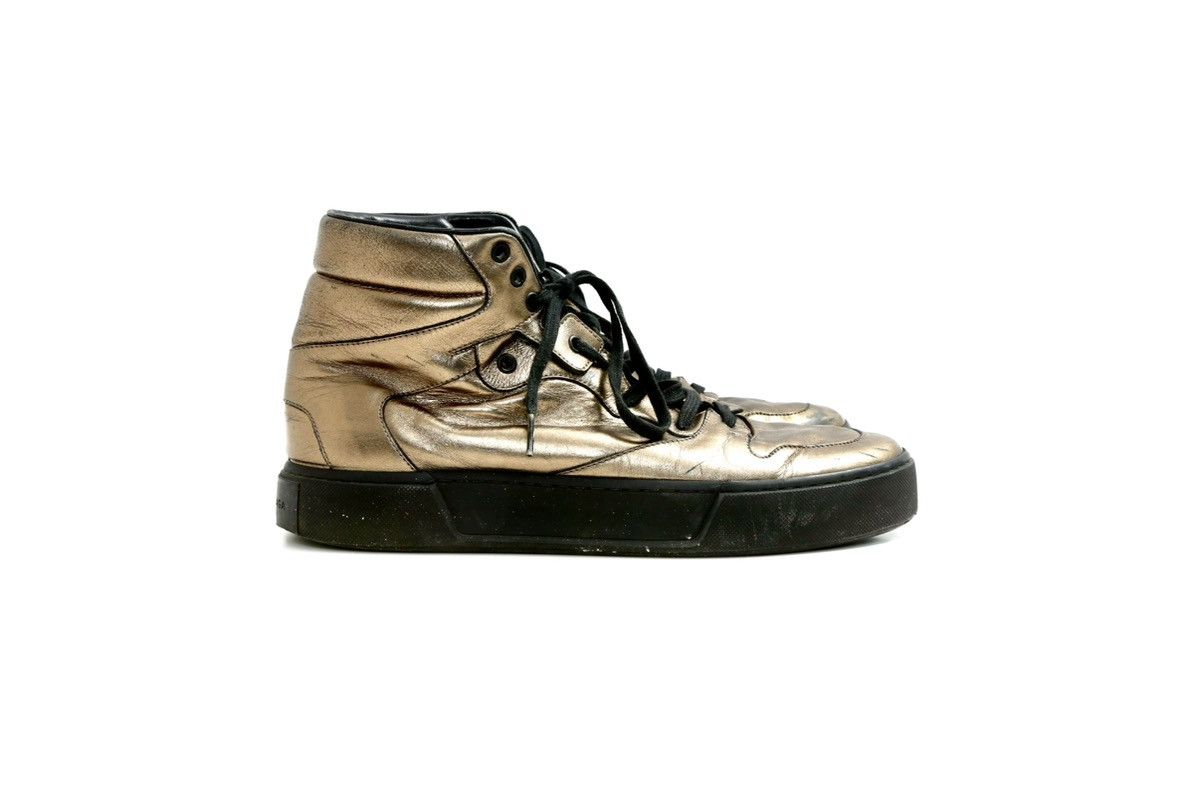 Balenciaga × Vintage Balenciaga Leather Hi-Top Sneakers Size US 10.5 / EU 43-44 - 4 Thumbnail