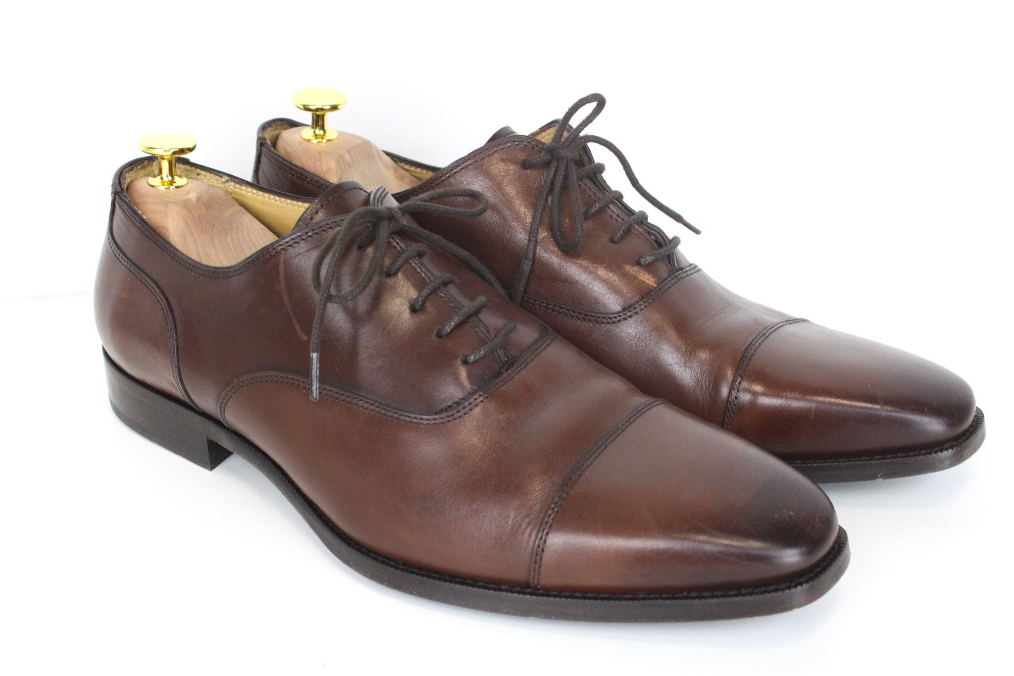 Suitsupply EU44 Brown Leather Laced Low-Top 72107 Size US 11 / EU 44 - 1 Thumbnail