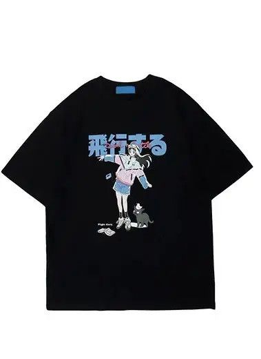 Japanese Brand Cartoon Girl Cat Japanese T-shirt Size US M / EU 48-50 / 2 - 1 Thumbnail