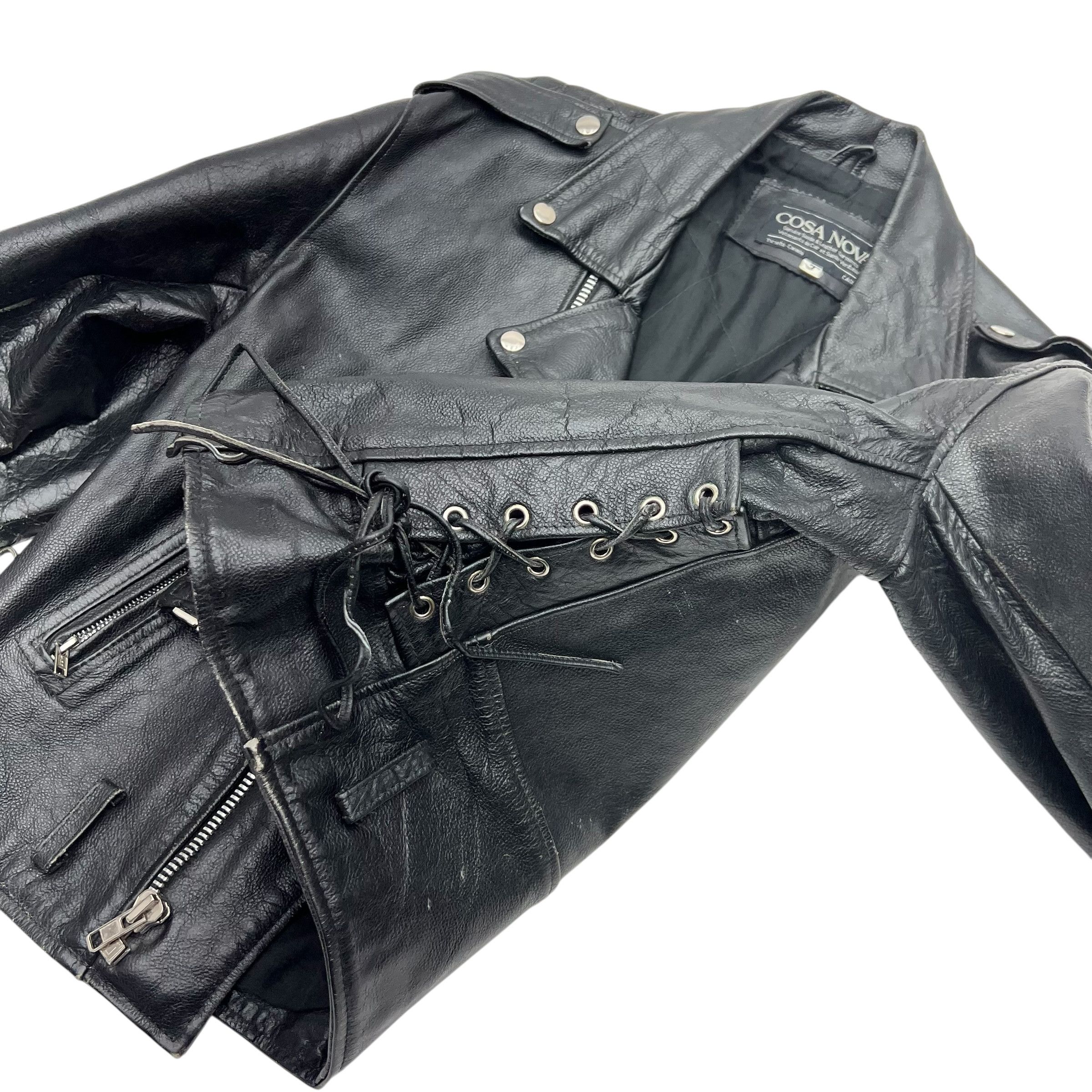 Cosa Nova × Vintage Vintage Cosa Nova Biker Leather Jacket Size US L / EU 52-54 / 3 - 8 Thumbnail