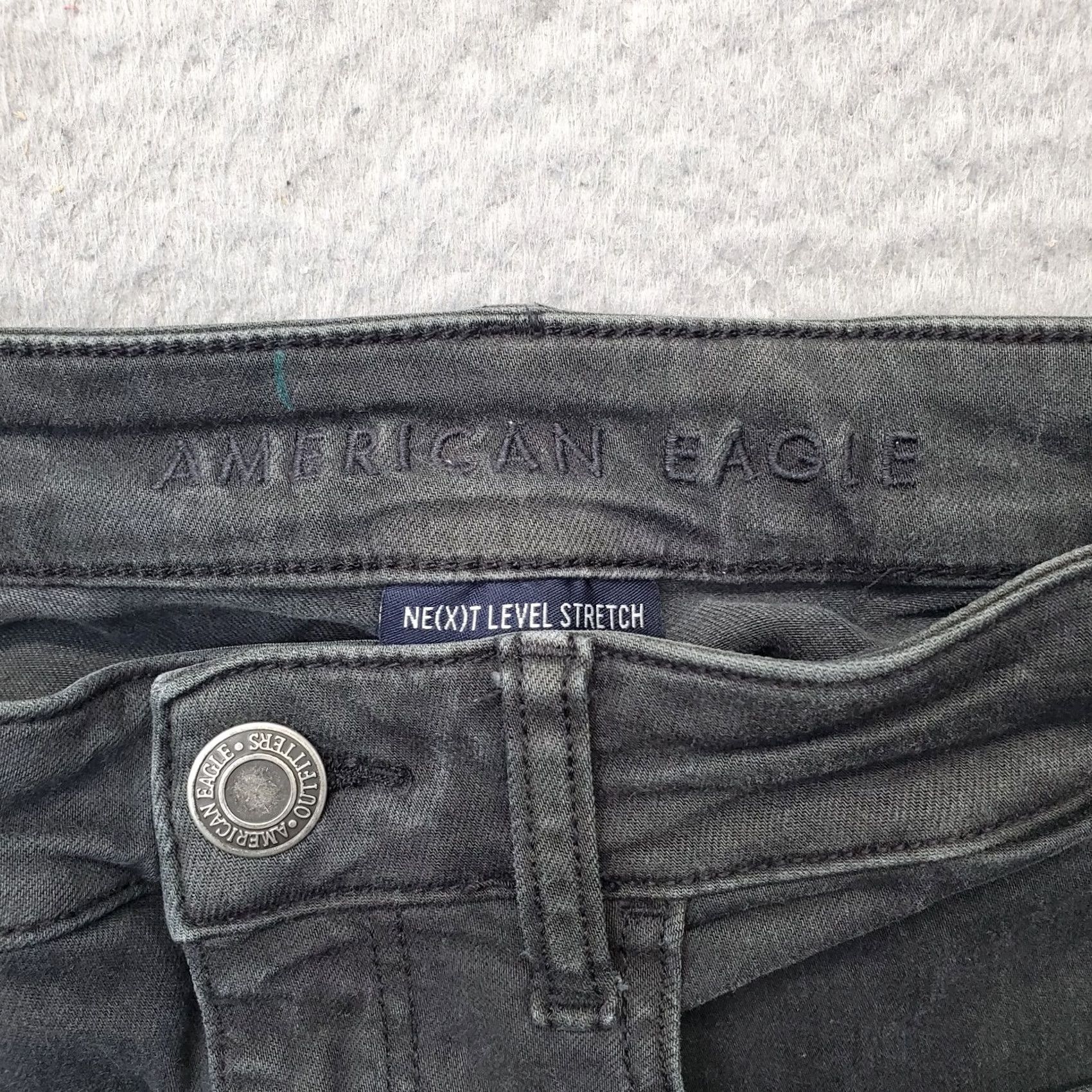 American Eagle Outfitters American Eagle Outfitters Jeans Womens 6 Skinny Black Denim Distressed Next Level Stretch Size 28" / US 6 / IT 42 - 7 Thumbnail