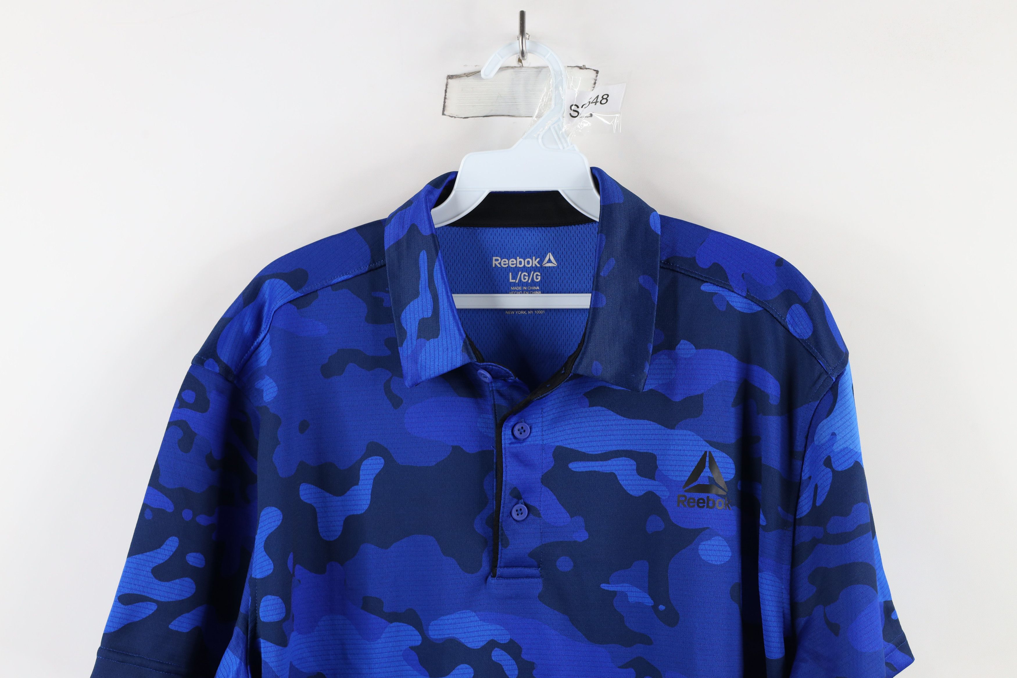 Reebok × Vintage New Reebok Crossfit Camouflage Short Sleeve Polo Shirt Blue Size US L / EU 52-54 / 3 - 2 Thumbnail