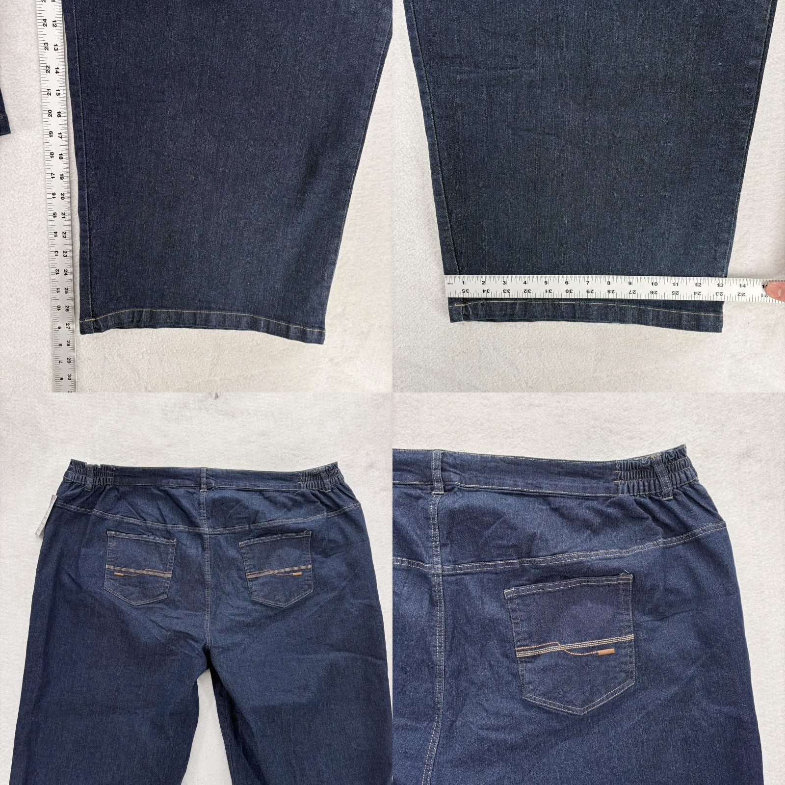 Vintage Catherines Right Fit Jeans Womens 30W Petite Blue Dark Wash Stretch Straight 5-Pocket Denim Zip Jeans Womens Boys? Size 30" / US 8 / IT 44 - 8 Thumbnail