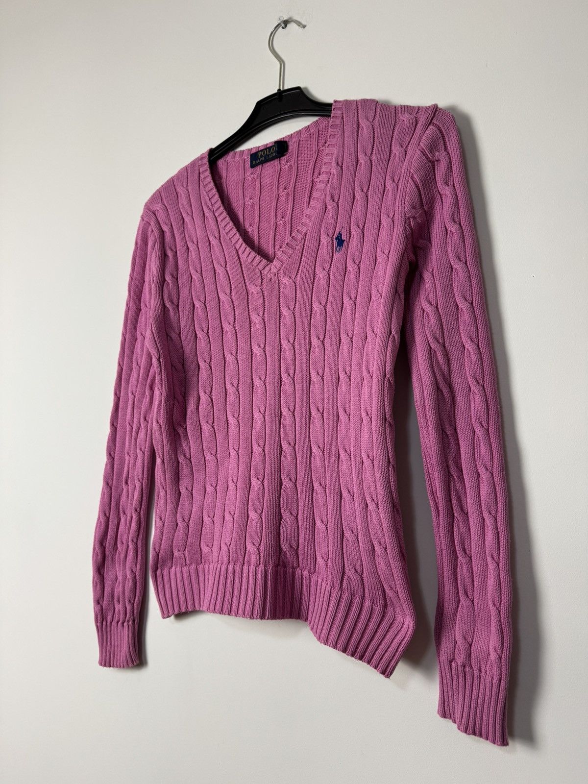 Polo Ralph Lauren Polo Ralph Lauren Cable Knit sweater pink designer Size S / US 4 / IT 40 - 4 Thumbnail