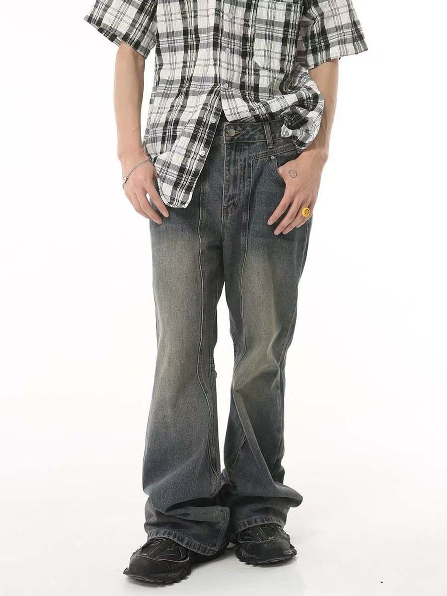 Japanese Brand × Jean High Street Loose Micro Flare Vintage Jeans Size US 32 / EU 48 - 1 Thumbnail
