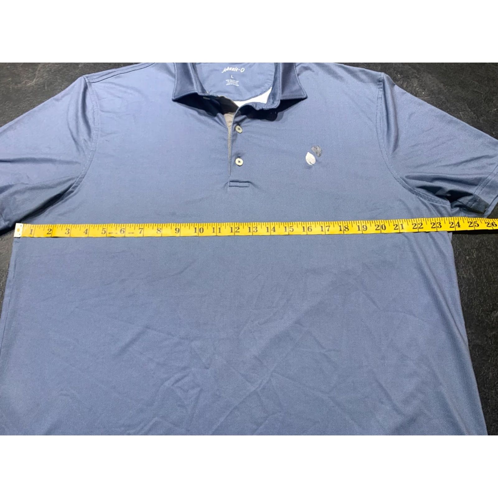 johnnie-O Johnnie-O Men's Polo Shirt L Blue Embroidered Logo Striped Cotton Classic Breathable Golf Beach Size US L / EU 52-54 / 3 - 7 Thumbnail