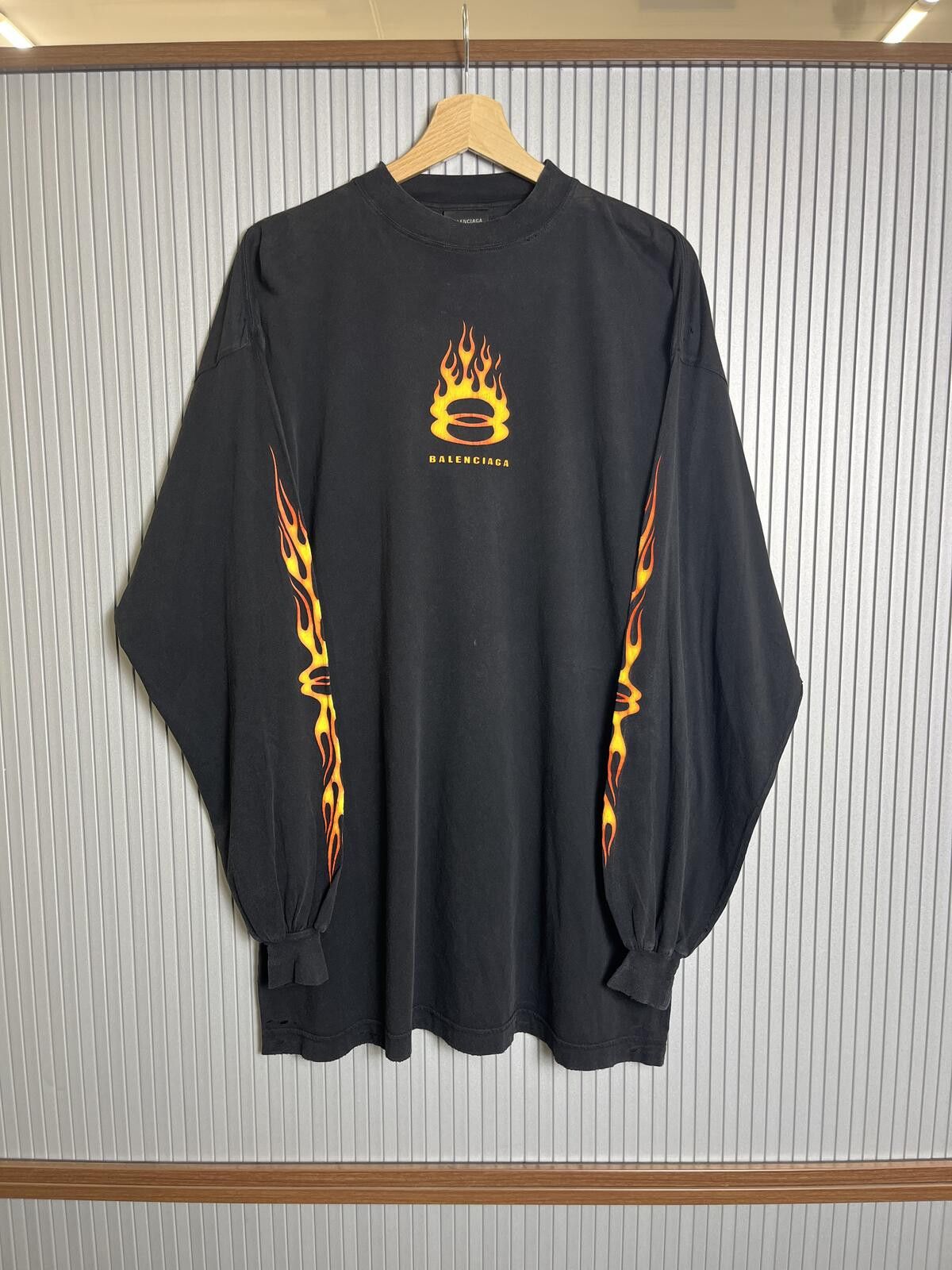 Balenciaga Balenciaga Archive Multi Logo Longsleeve Tee Shirt 