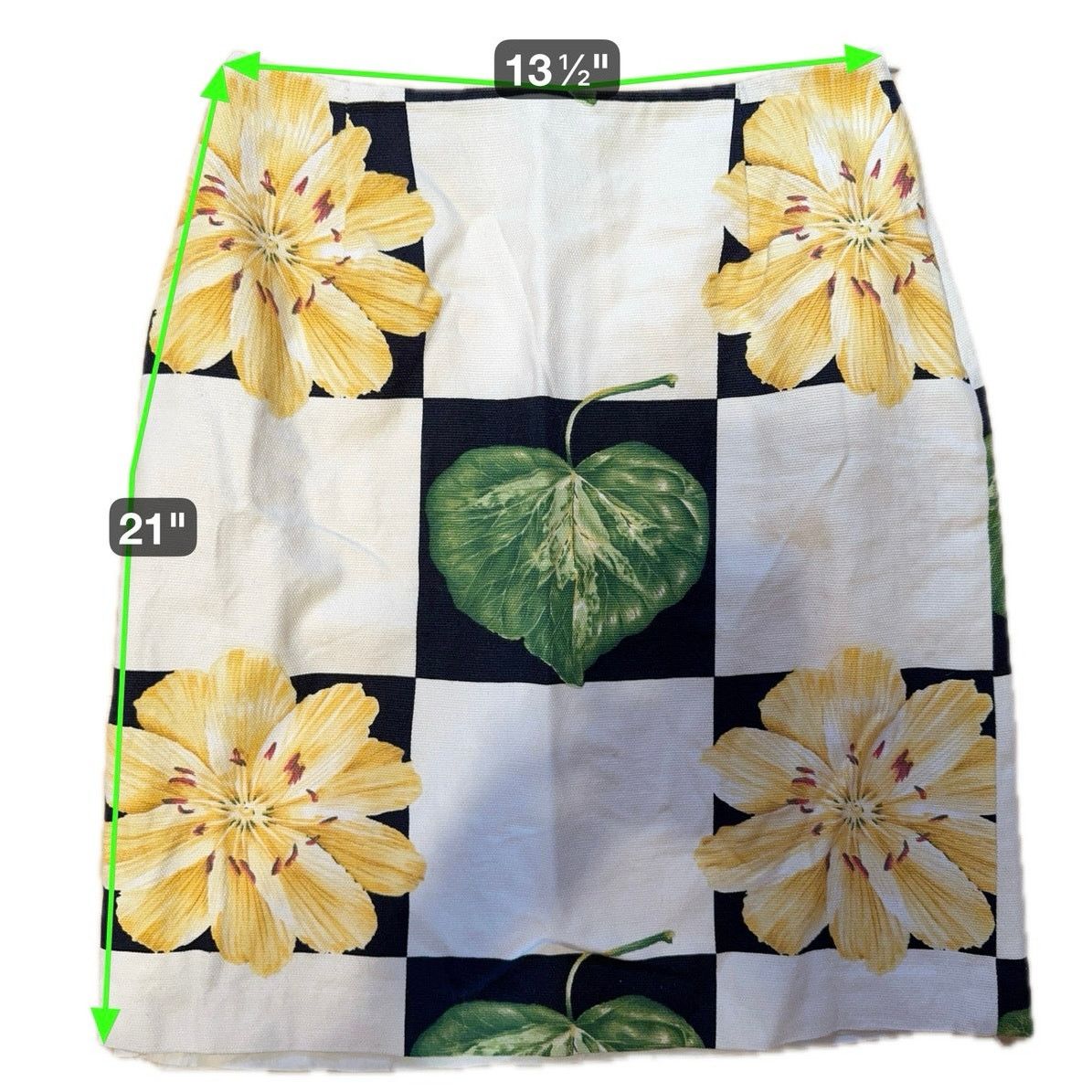 J.McLaughlin J. McLaughlin Size 6 Pencil Skirt Floral Check Size 28" / US 6 / IT 42 - 5 Thumbnail