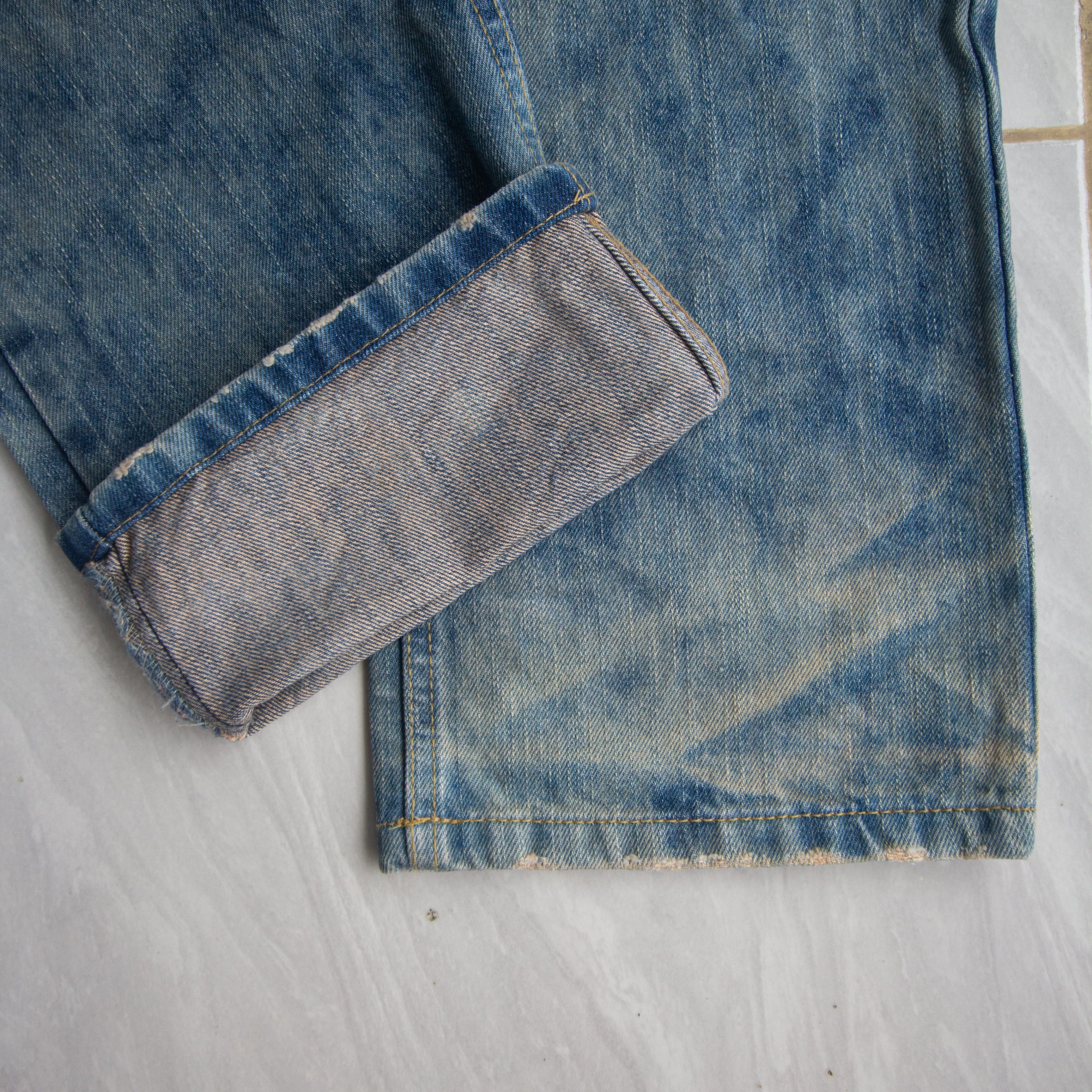Japanese Brand SICK🔥Thrashed Cargo Denim Stone Wash LITTLE BROKLYN Size US 32 / EU 48 - 11 Thumbnail