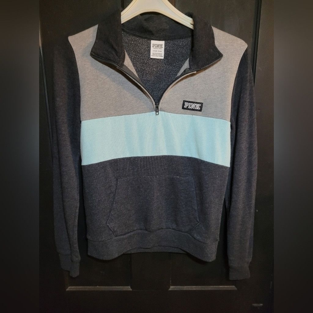 Pink PINK,dark gray sweatshirt with 1/4 zip, pockets, NWOT, S Size XS / US 0-2 / IT 36-38 - 1 Thumbnail