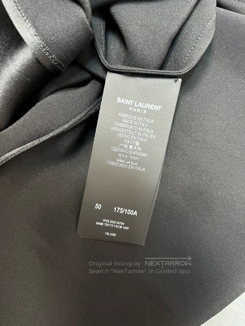 Saint Laurent Paris Saint Laurent Paris Black Mulberry Silk Sleep Robe Silk Ja Size US M / EU 48-50 / 2 - 6 Thumbnail