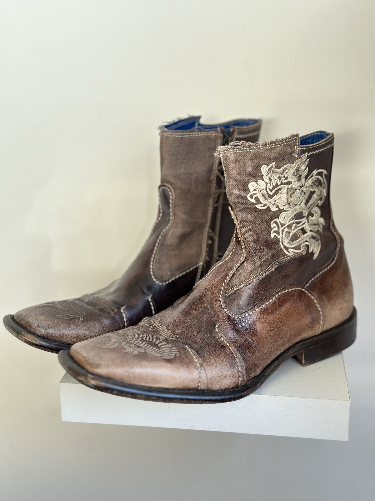 image of Mark Nason Kodis Dragon Rock Lives Boots 7 Made In Italy in Brown, Men's