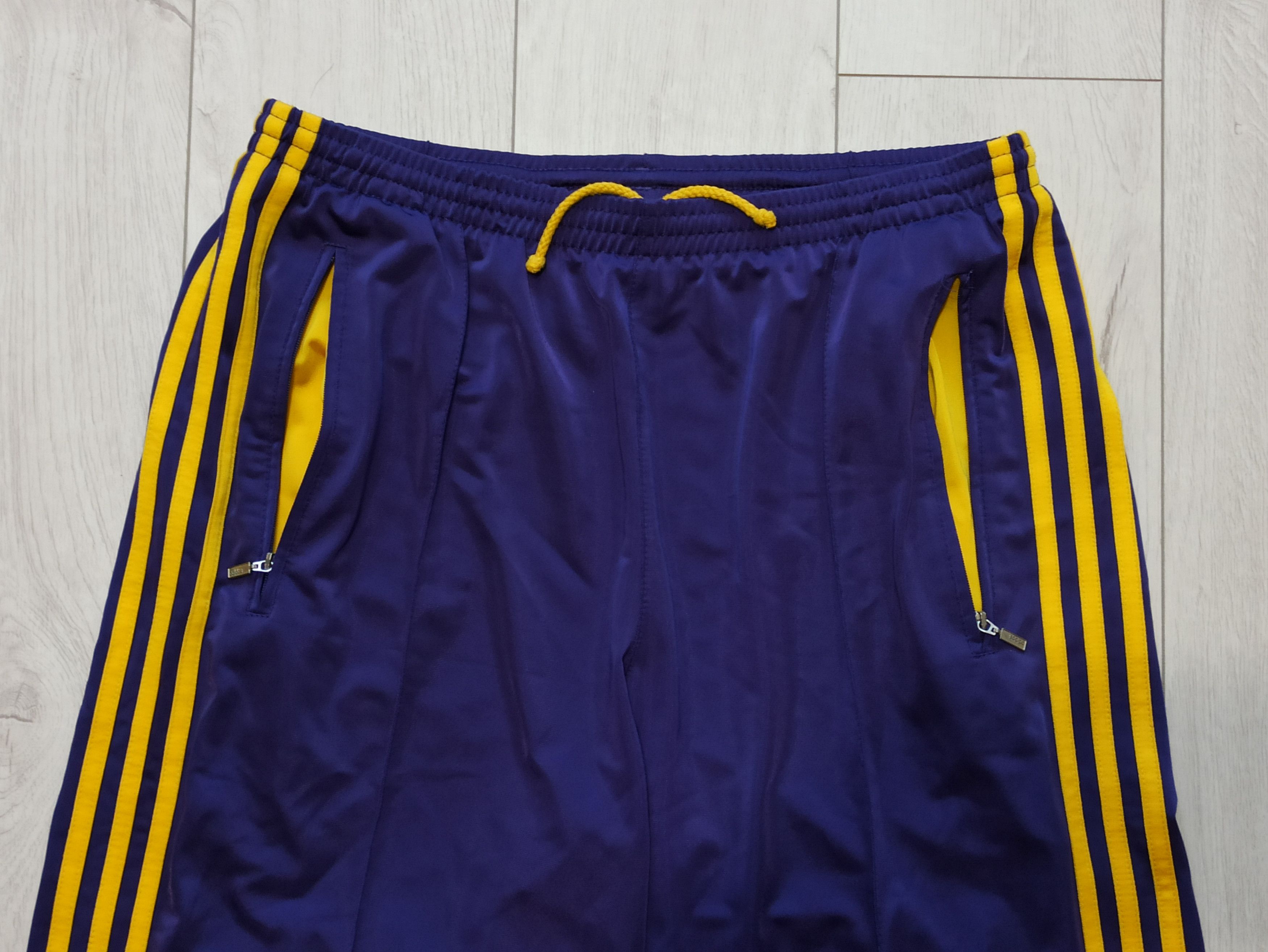 Adidas × Vintage Adidas Vintage Streetwear Pants Purple Yellow M Size US 32 / EU 48 - 2 Thumbnail