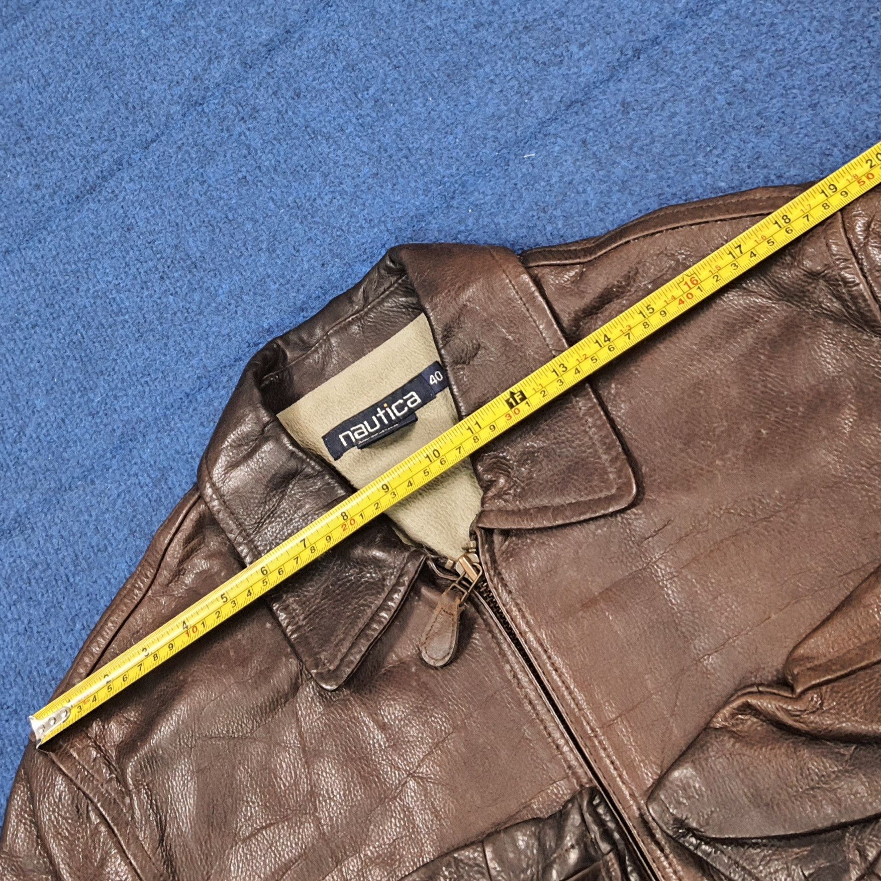 Nautica Nautica Vintage Custom Skeleton Bone Leather Jacket C290N28 Size US M / EU 48-50 / 2 - 11 Thumbnail