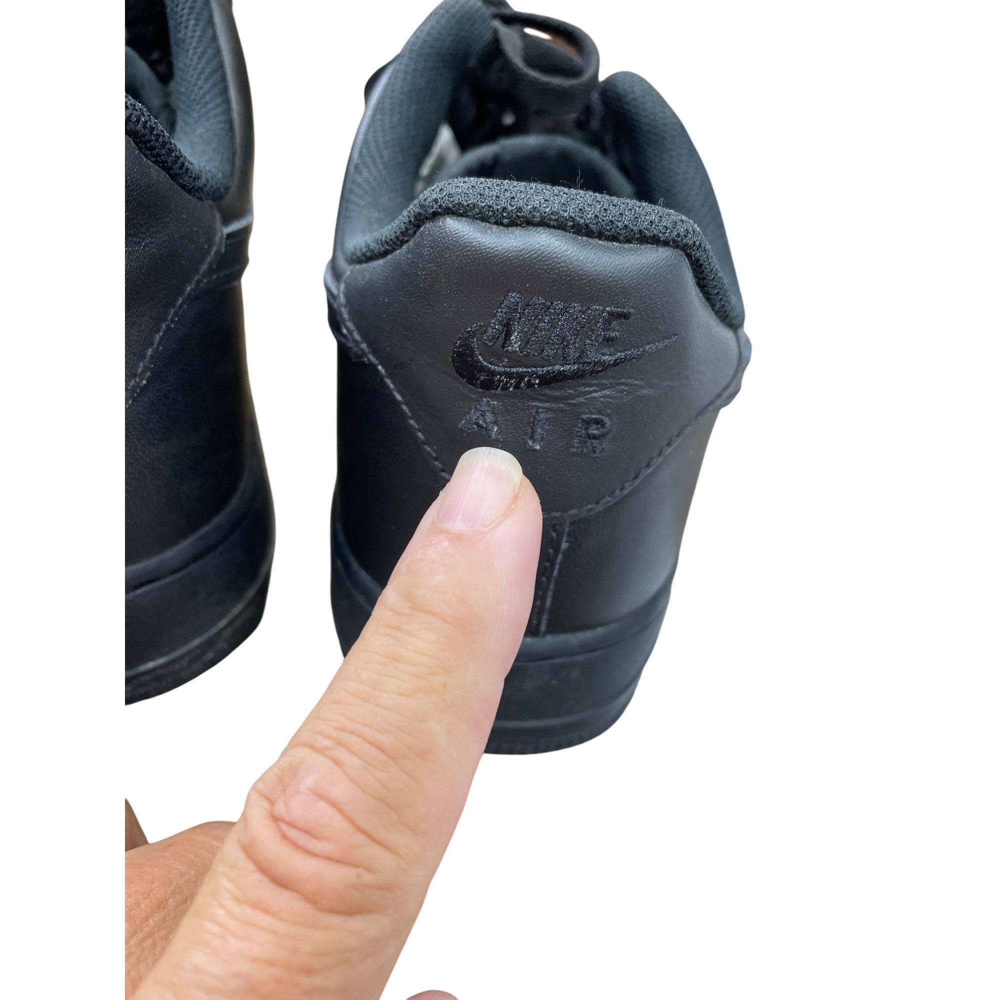 Nike Nike Air Force 1 Low Triple Black Leather Sneakers Mens Size Size US 11 / EU 44 - 15 Thumbnail