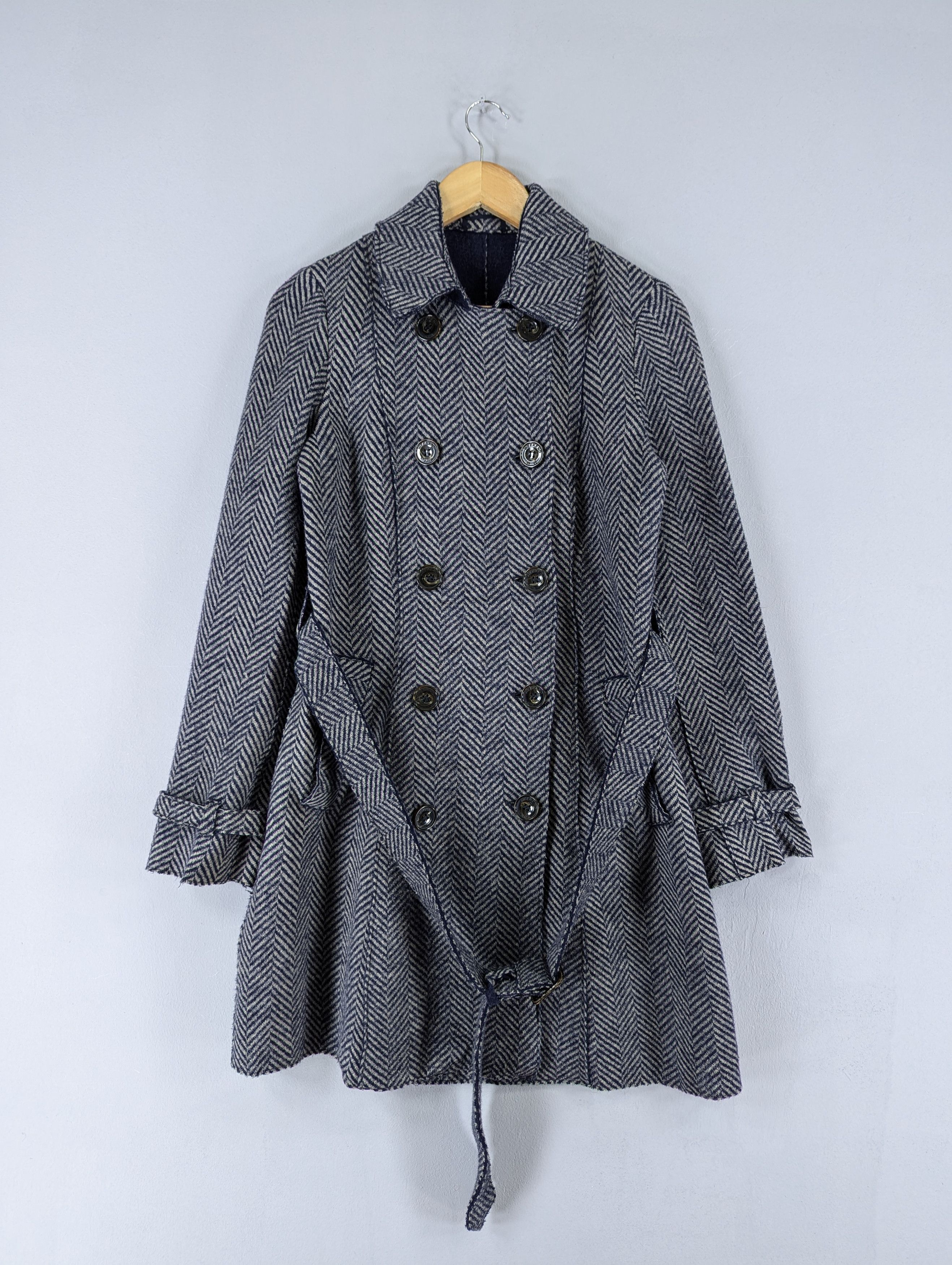 Max Mara Weekend Line Herringbone Coat Jacket With Belted