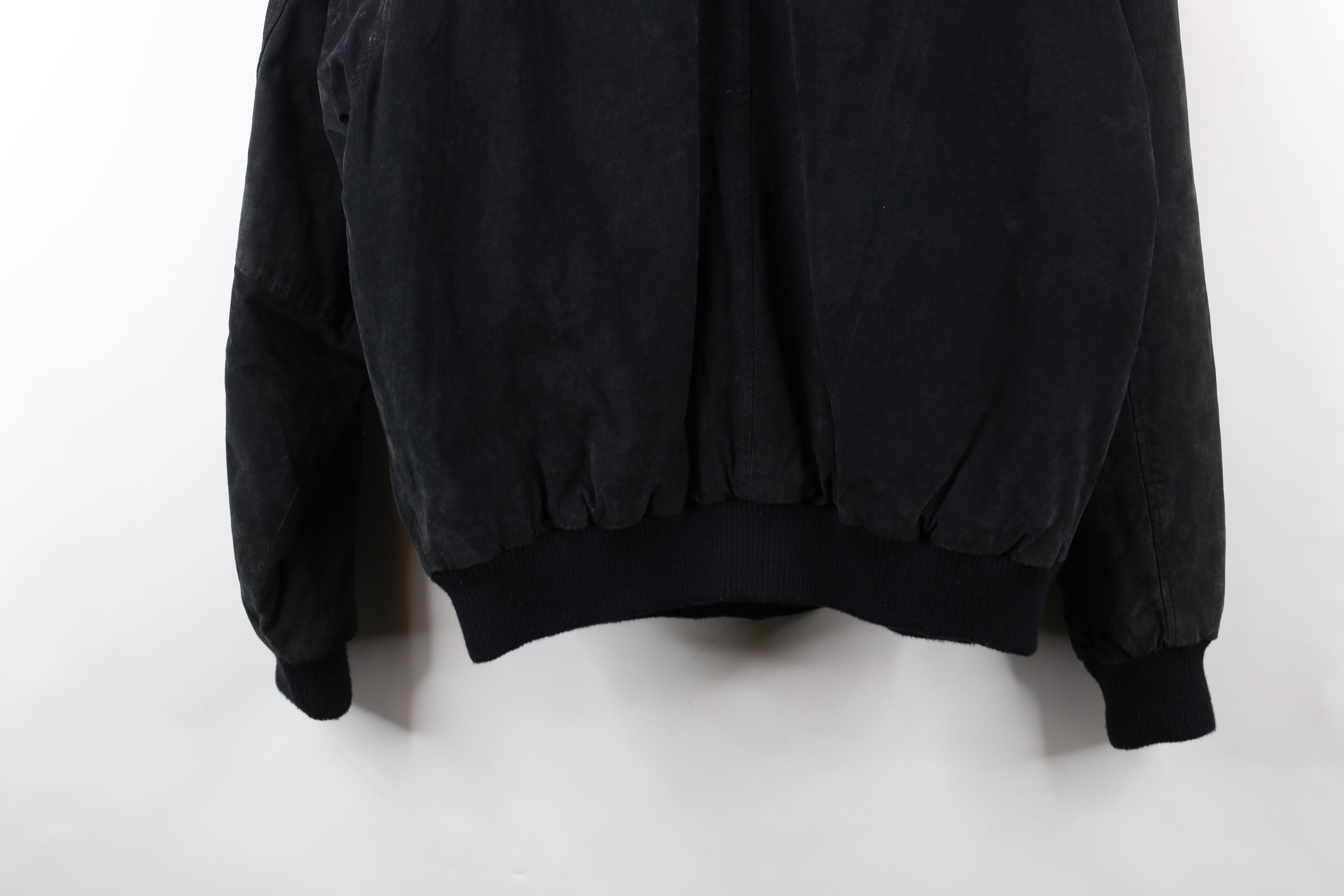 Vintage Vintage 90s Streetwear Leather Flight Bomber Jacket Black Size US M / EU 48-50 / 2 - 15 Thumbnail
