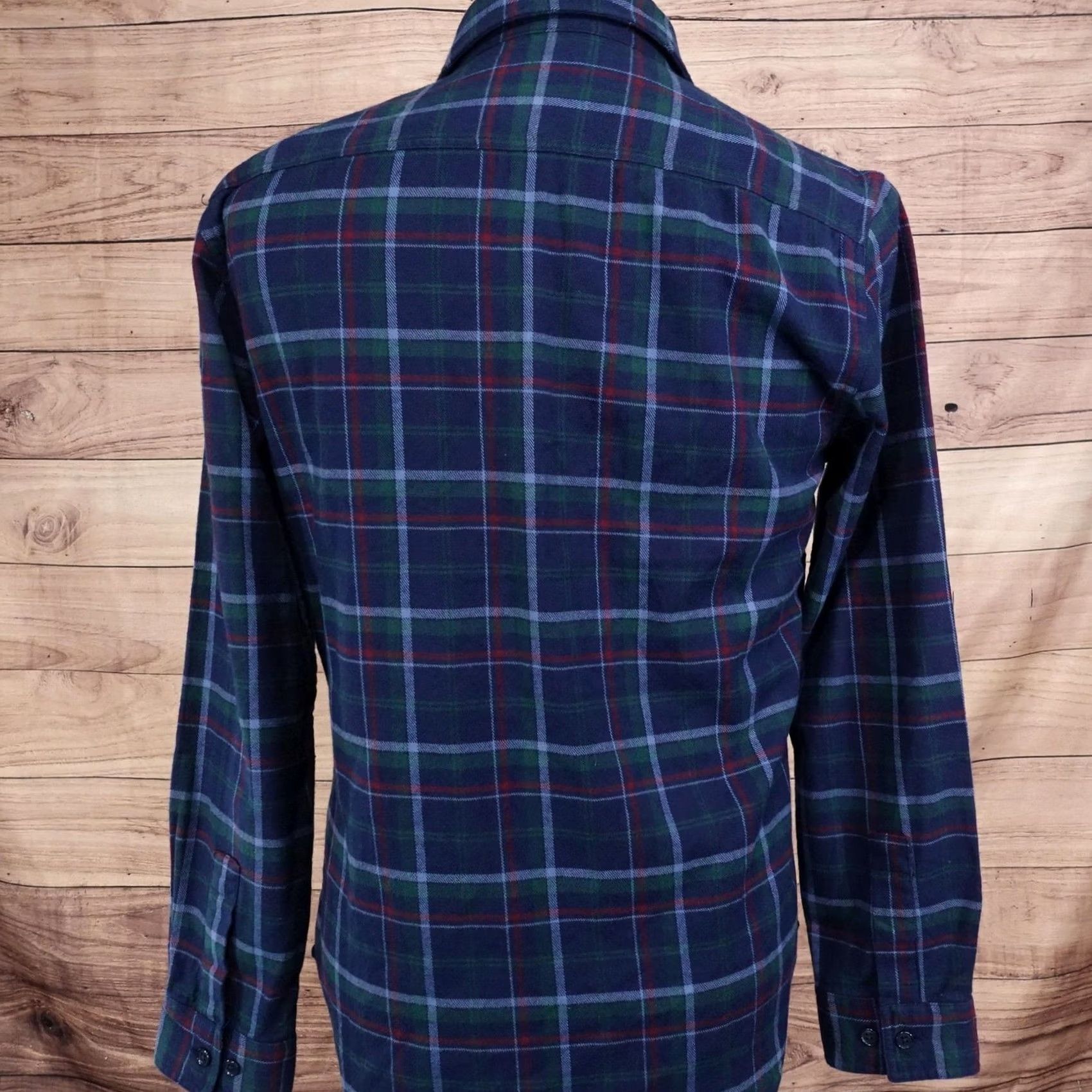 Bonobos Bonobos Shirt Mens S Blue Plaid Flannel Long Sleeve Button-Up Standard Fit Size US S / EU 44-46 / 1 - 4 Thumbnail