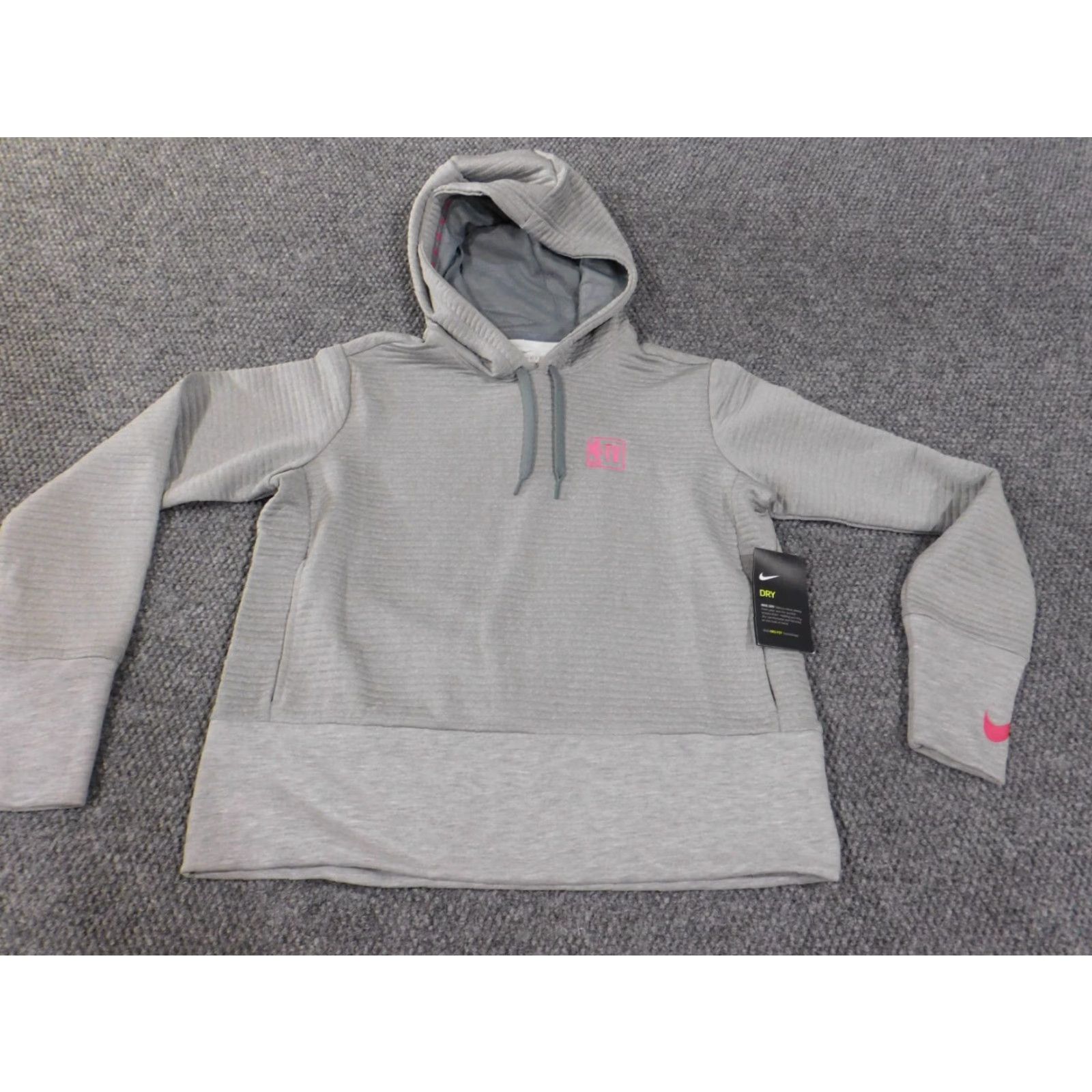 Nike Nike Hoodie Womens S Gray Pullover Dri-FIT Long Sleeve Crewneck Pocket NBA Swoosh Classic Pullover Sweatshirt Size S / US 4 / IT 40 - 3 Thumbnail