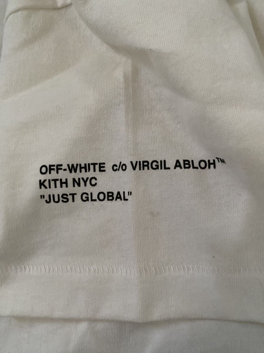 Kith × Off-White × Ronnie Fieg Off-White x Kith Just Global T Shirt Size US XS / EU 42 / 0 - 6 Thumbnail