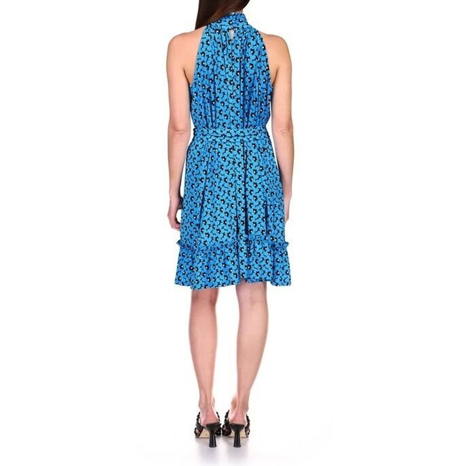Michael Kors Michael Kors Women Ruffle Mock Neck Fit & Flare Dress Size L Size L / US 10 / IT 46 - 2 Thumbnail