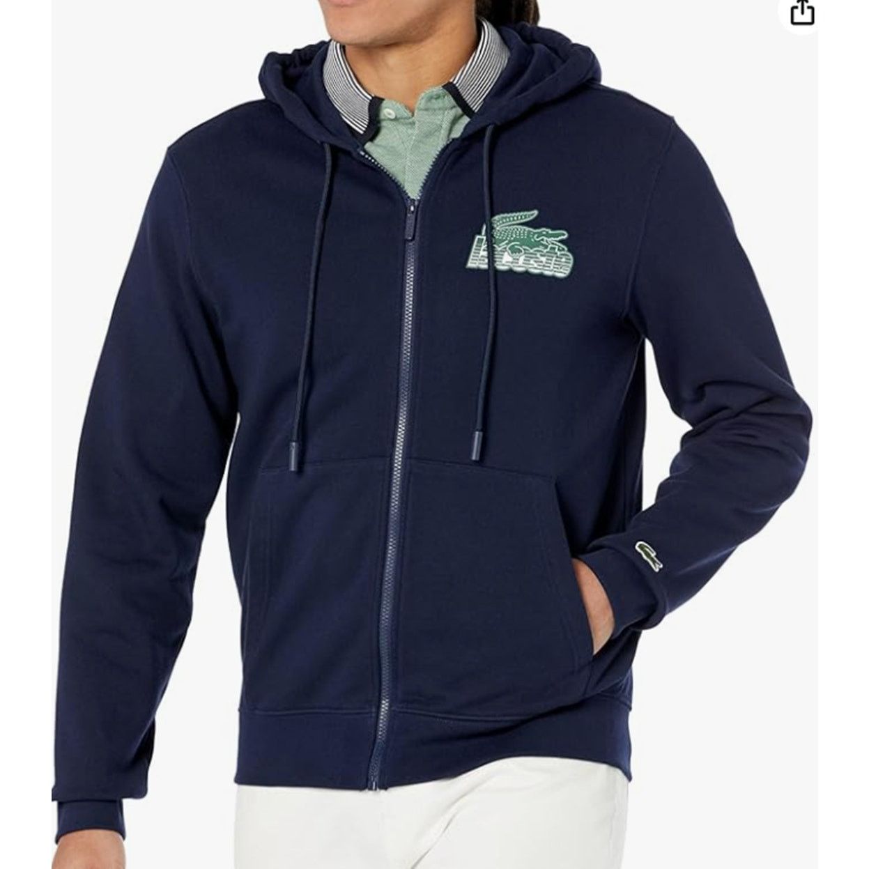 Lacoste Lacoste Long Sleeve Classic Fit Full Zip Graphic Hoodie 3XL Size US XXL / EU 58 / 5 - 1 Thumbnail