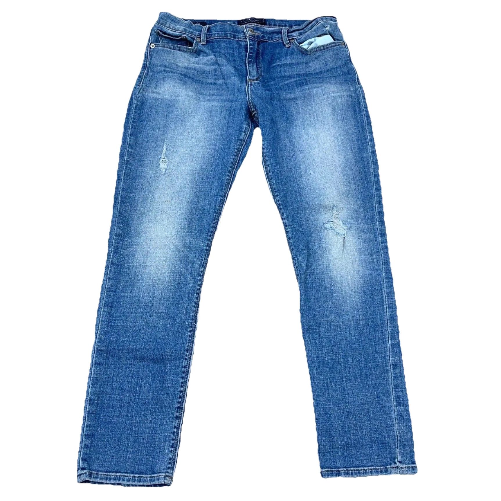 Lucky Brand Lucky Brand Jeans Women 10 30 Skinny Fit Med Wash Faded Stretch Pants Blue Matted? (Note: Original title only) Size 32" / US 10 / IT 46 - 2 Thumbnail