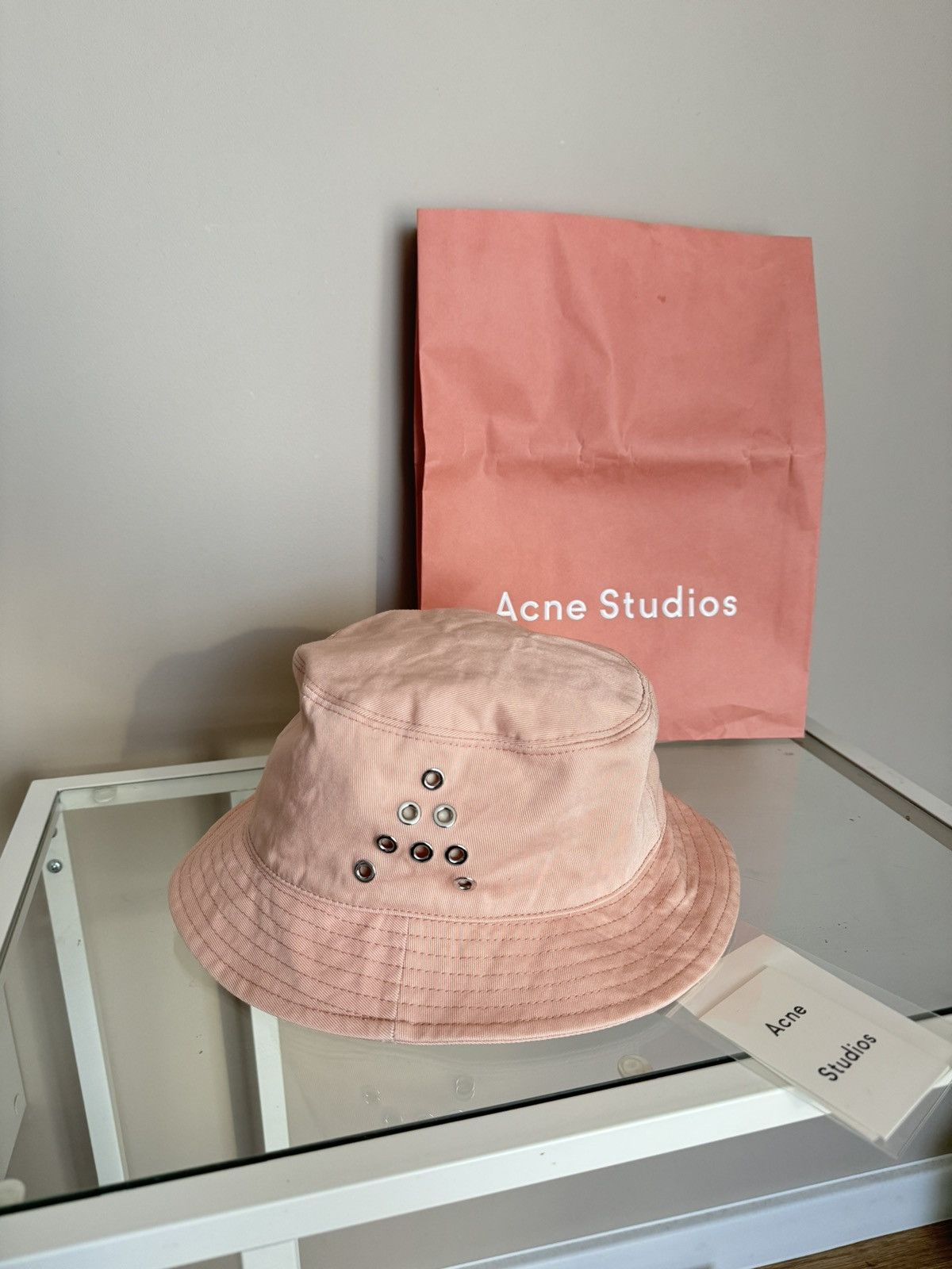 Acne Studios Acne Studios pink bucket hat with A avant garde vintage Size ONE SIZE - 1 Thumbnail